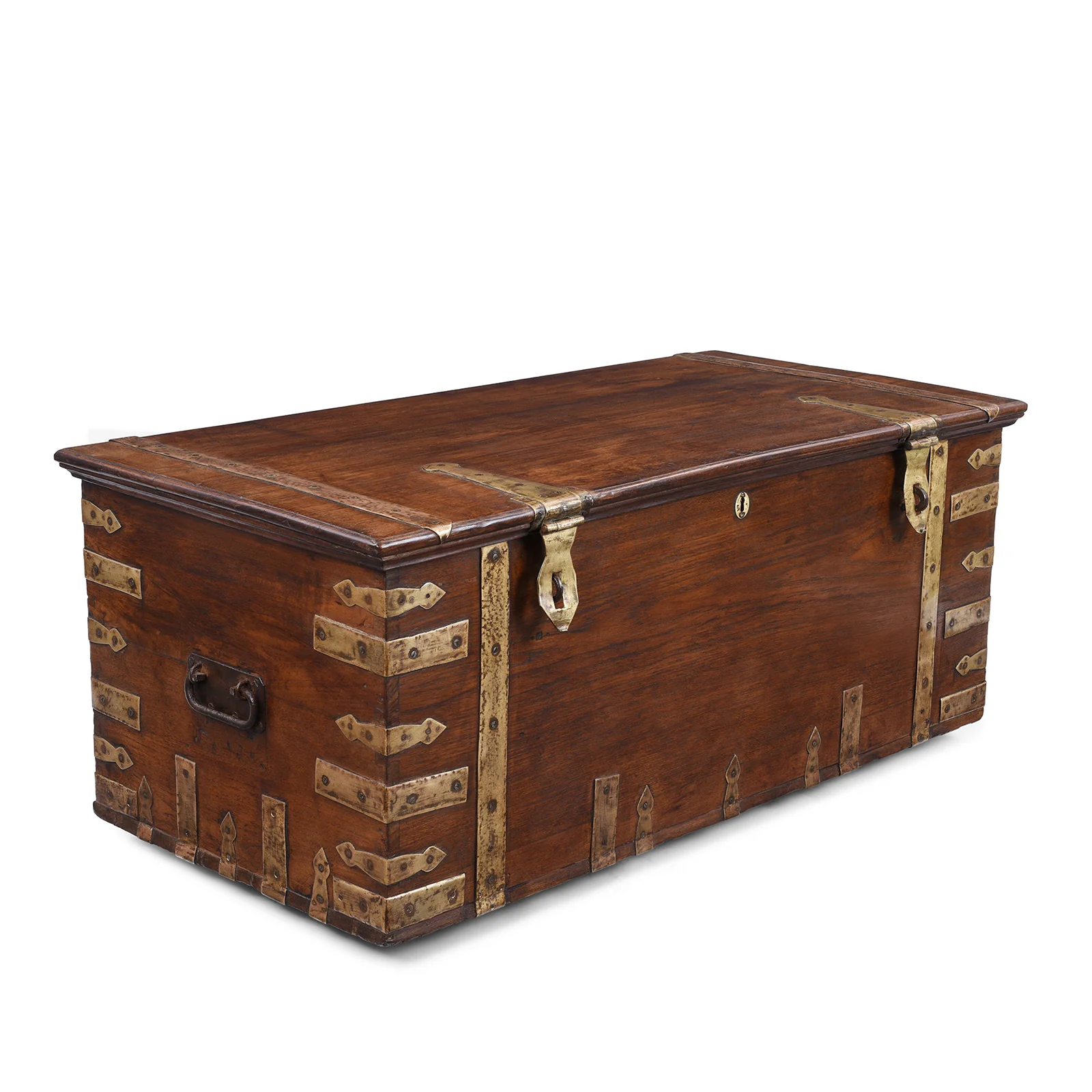 Brass Bound Military Chest From Kutch - 19th Century - Image 2