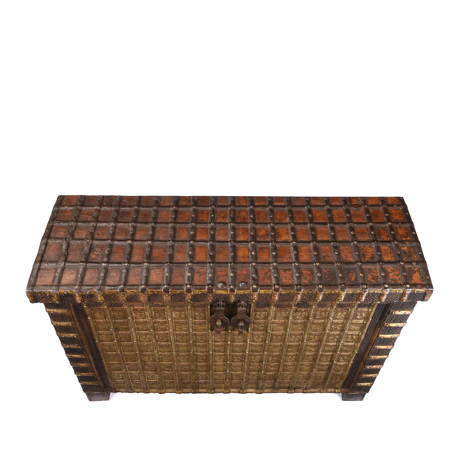 Brass Bound 'Pithara' Console Chest From Gujarat - 19th Century - Image 4