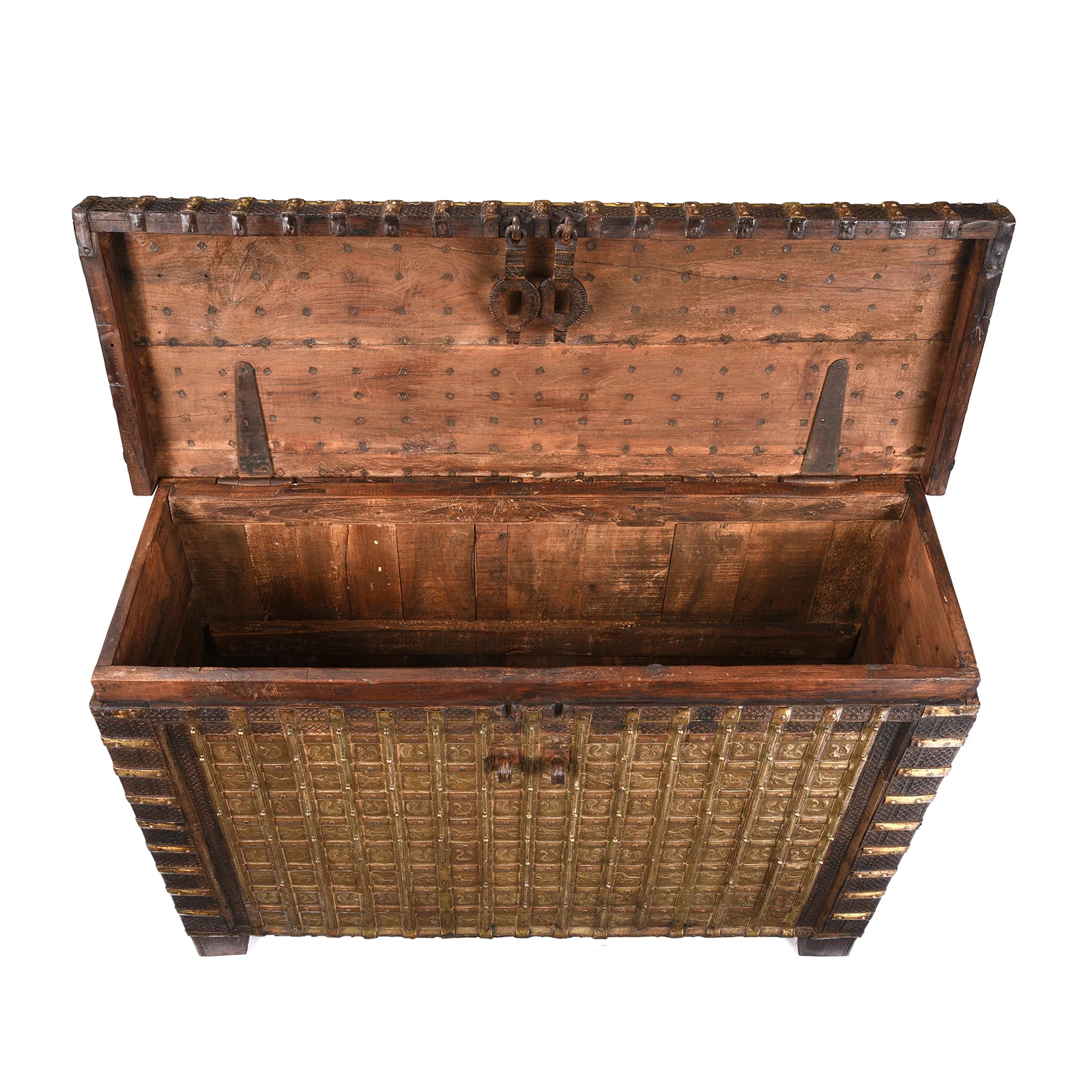 Brass Bound 'Pithara' Console Chest From Gujarat - 19th Century - Image 7