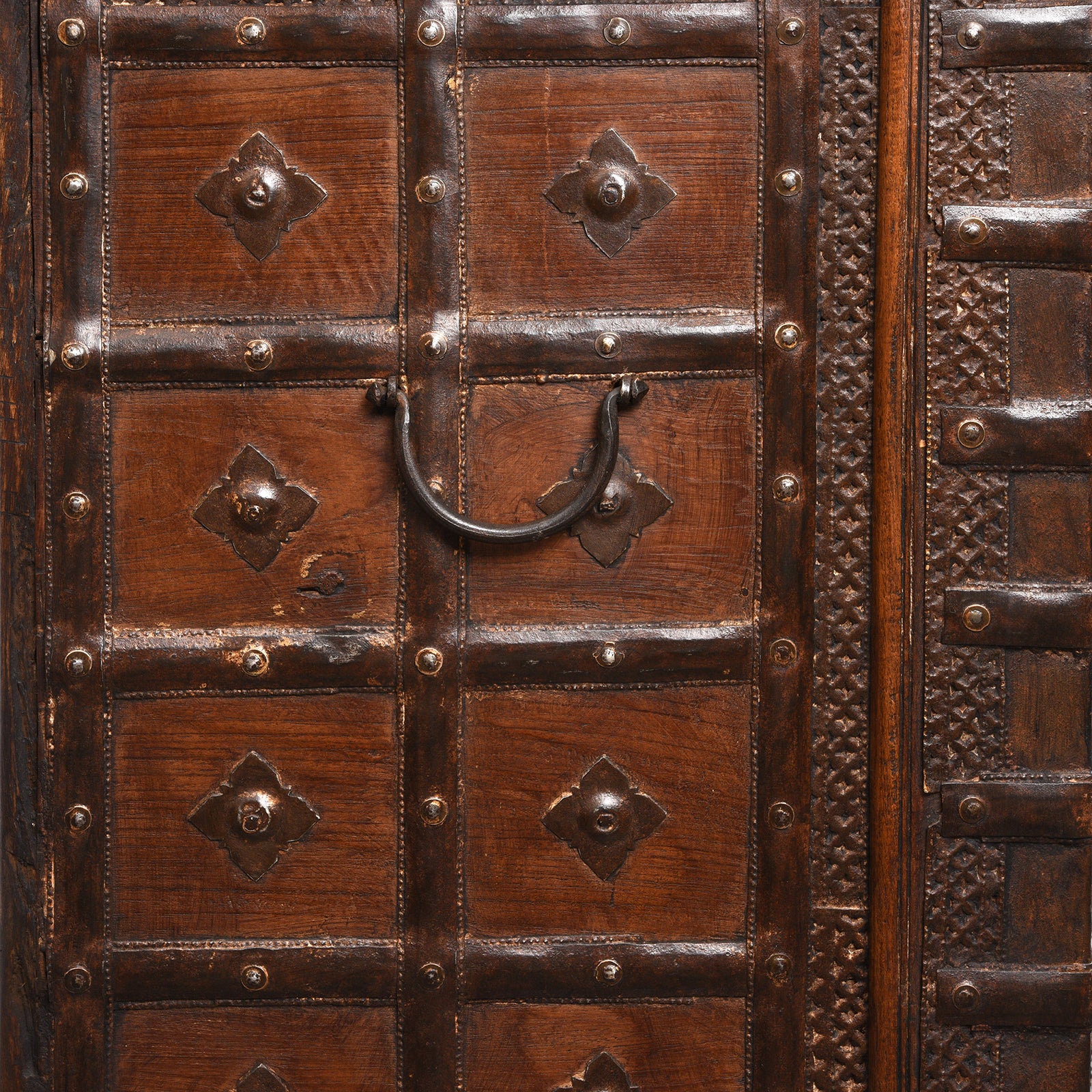 Brass Bound 'Pithara' Console Chest From Gujarat - 19th Century - Image 9