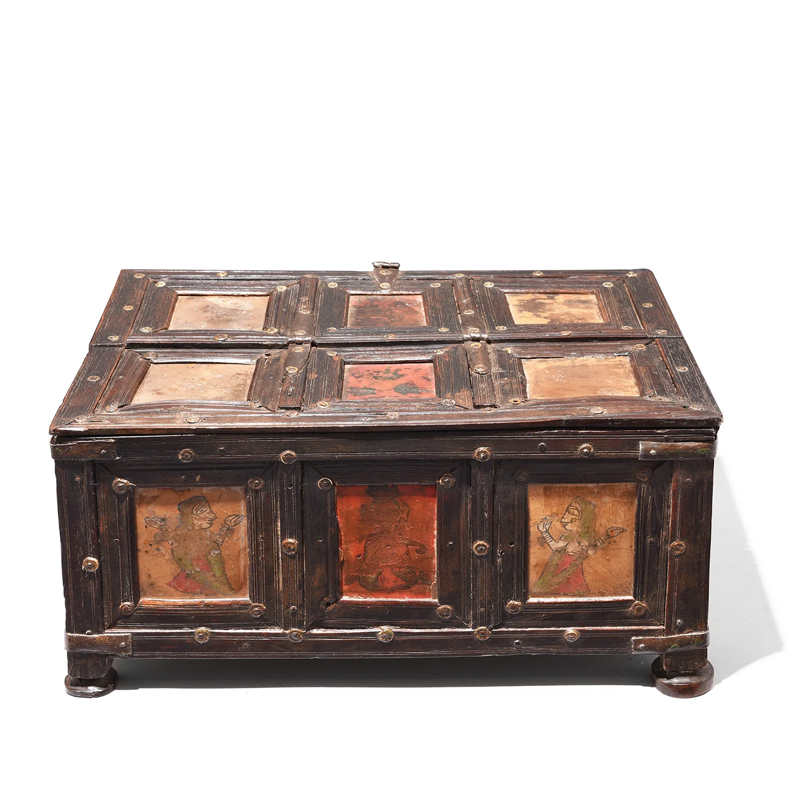 Brass Bound Rosewood Box From Kutch - 19th Century - Image 7