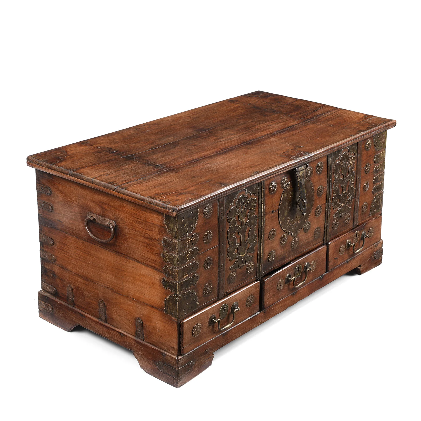 Brass Bound Rosewood Chest From Kutch - 18th Century - Image 3