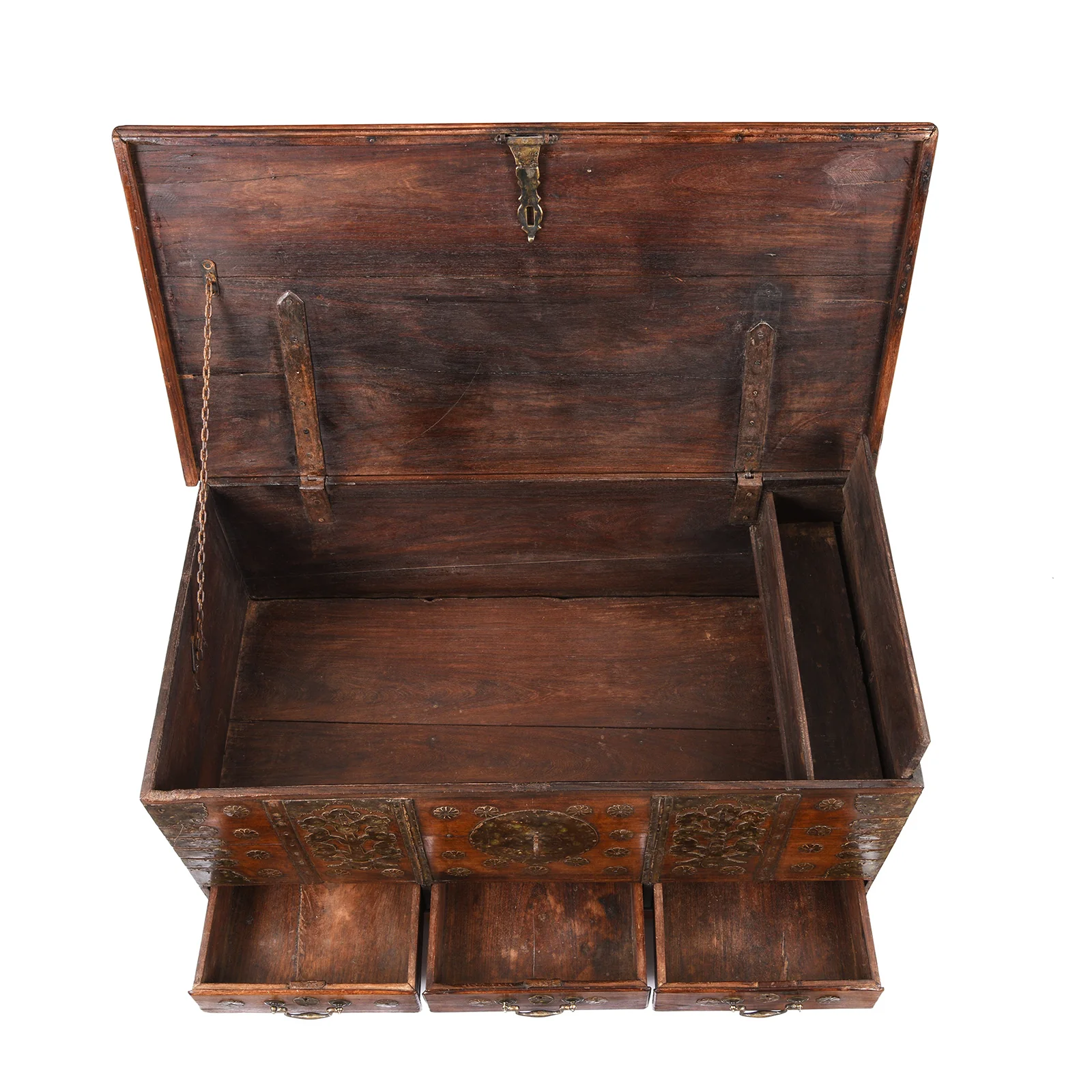 Brass Bound Rosewood Chest From Kutch - 18th Century - Image 4