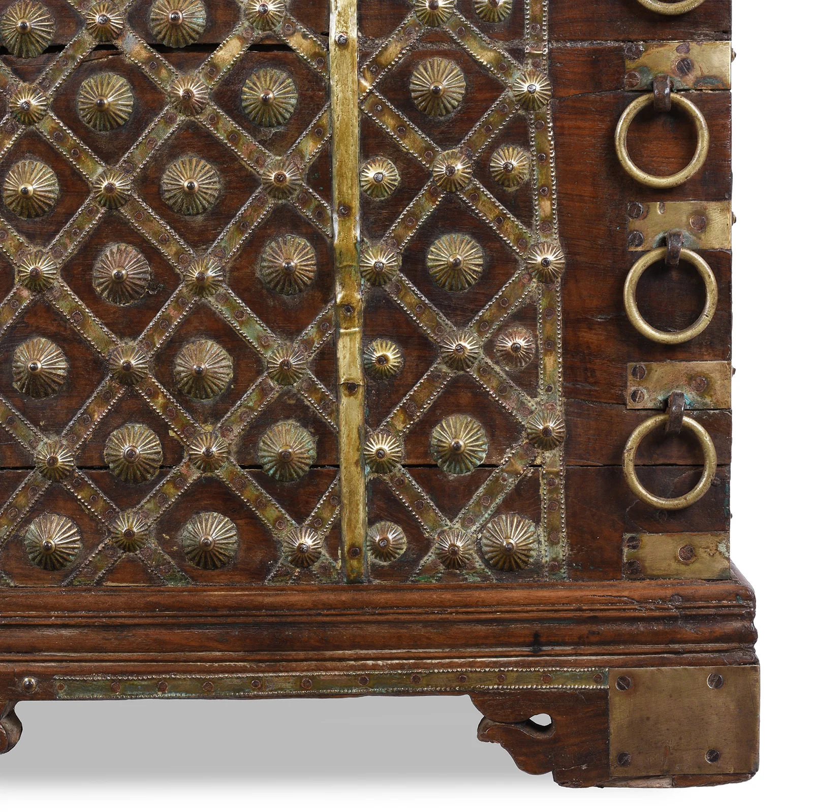 Brass Bound Rosewood Chest From Gujarat - 18th Century - Image 10