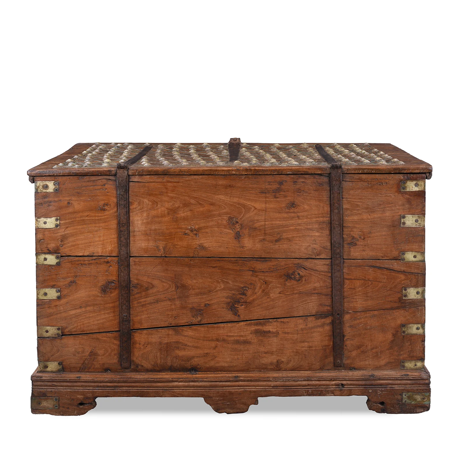 Brass Bound Rosewood Chest From Gujarat - 18th Century - Image 14