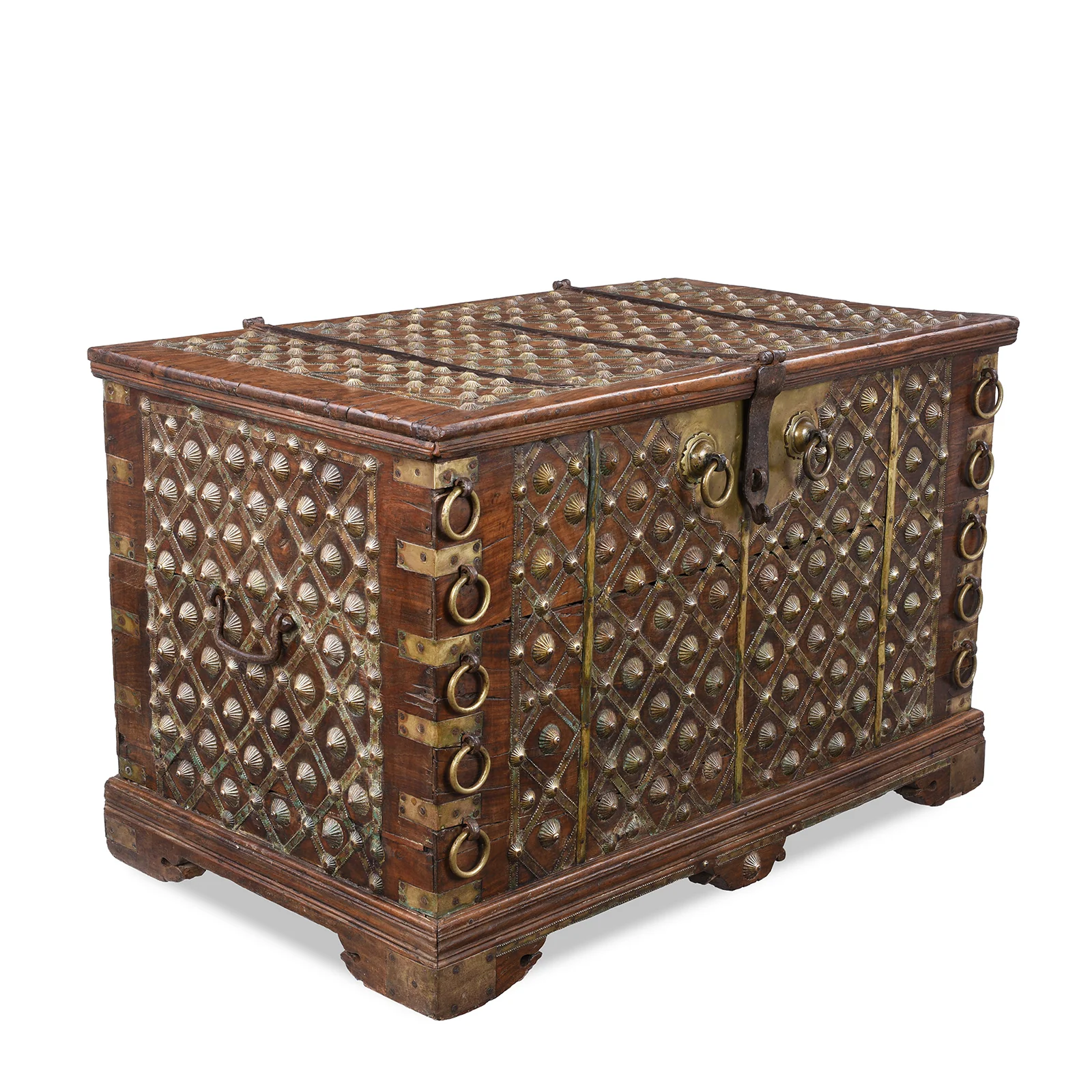 Brass Bound Rosewood Chest From Gujarat - 18th Century - Image 3