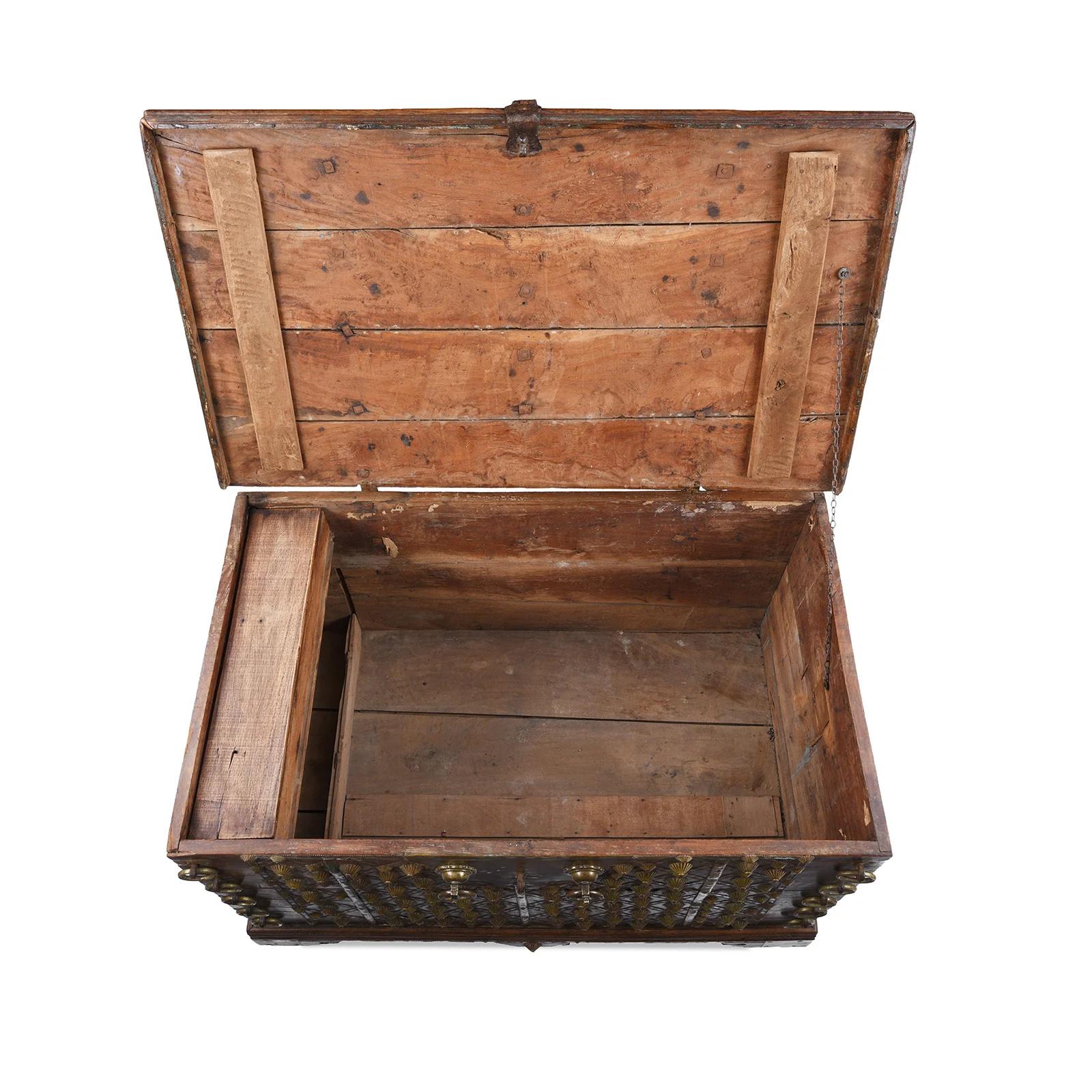 Brass Bound Rosewood Chest From Gujarat - 18th Century - Image 6