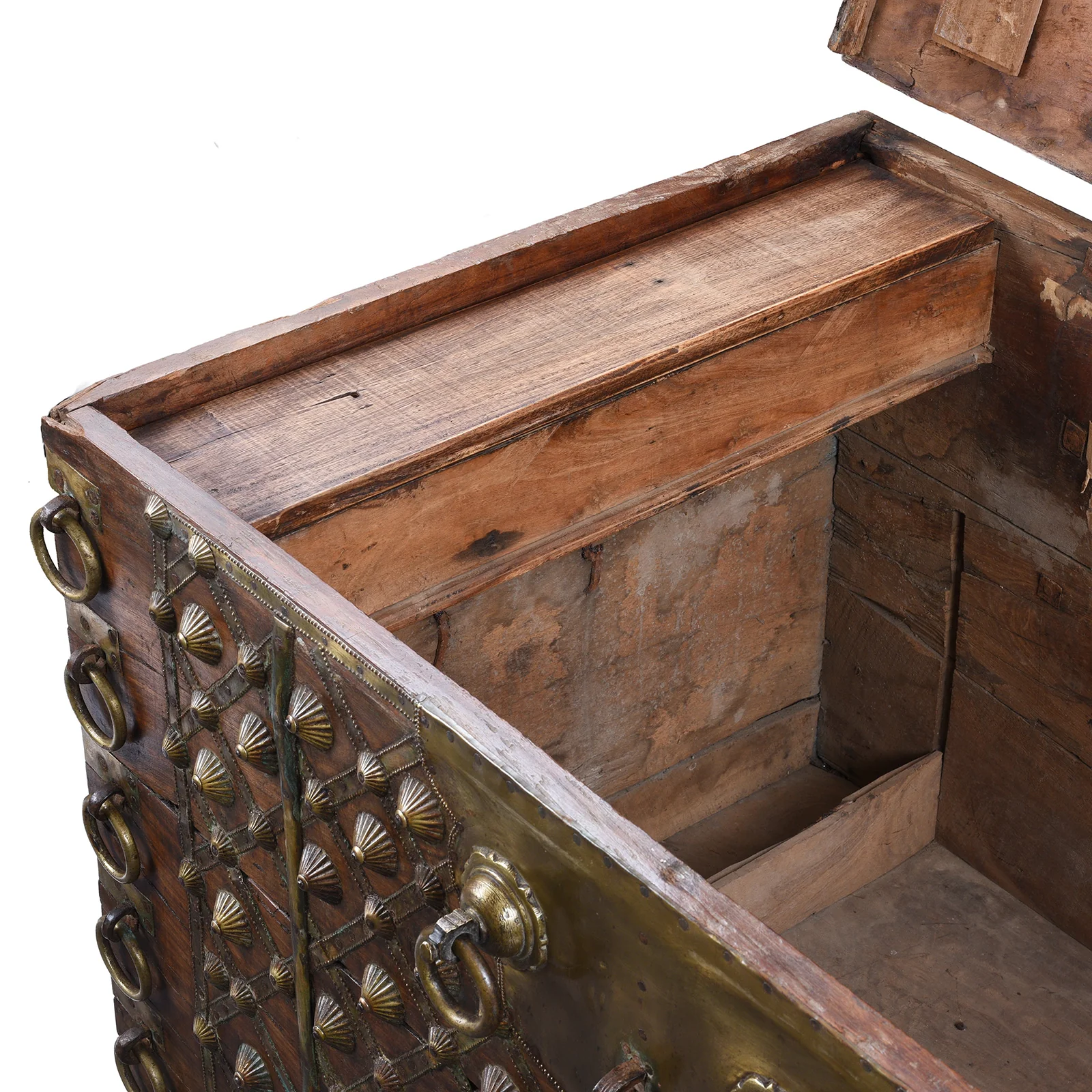 Brass Bound Rosewood Chest From Gujarat - 18th Century - Image 7