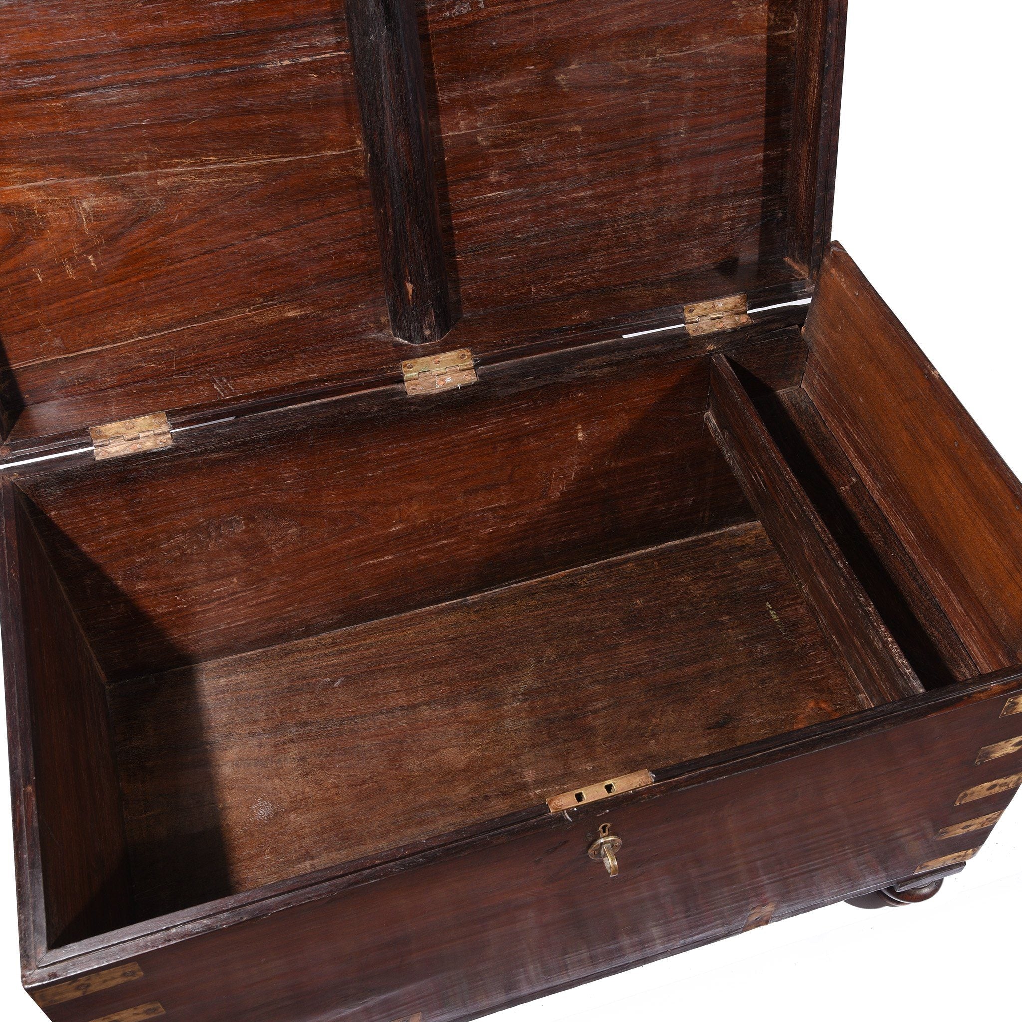 Brass Bound Rosewood Military Chest - 19thC - Image 8