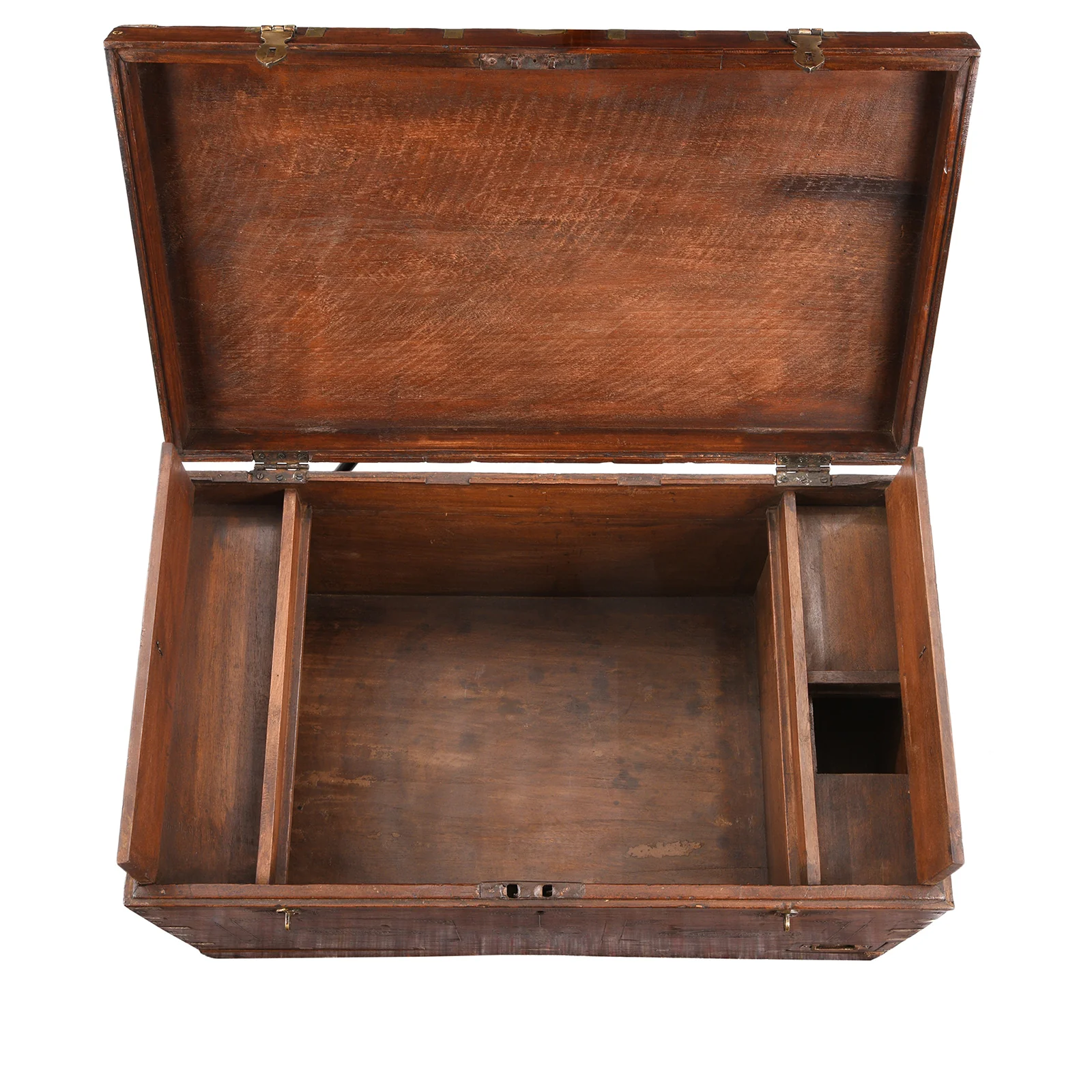 Brass Bound Teak Military Chest From Burma - 19th Century - Image 4