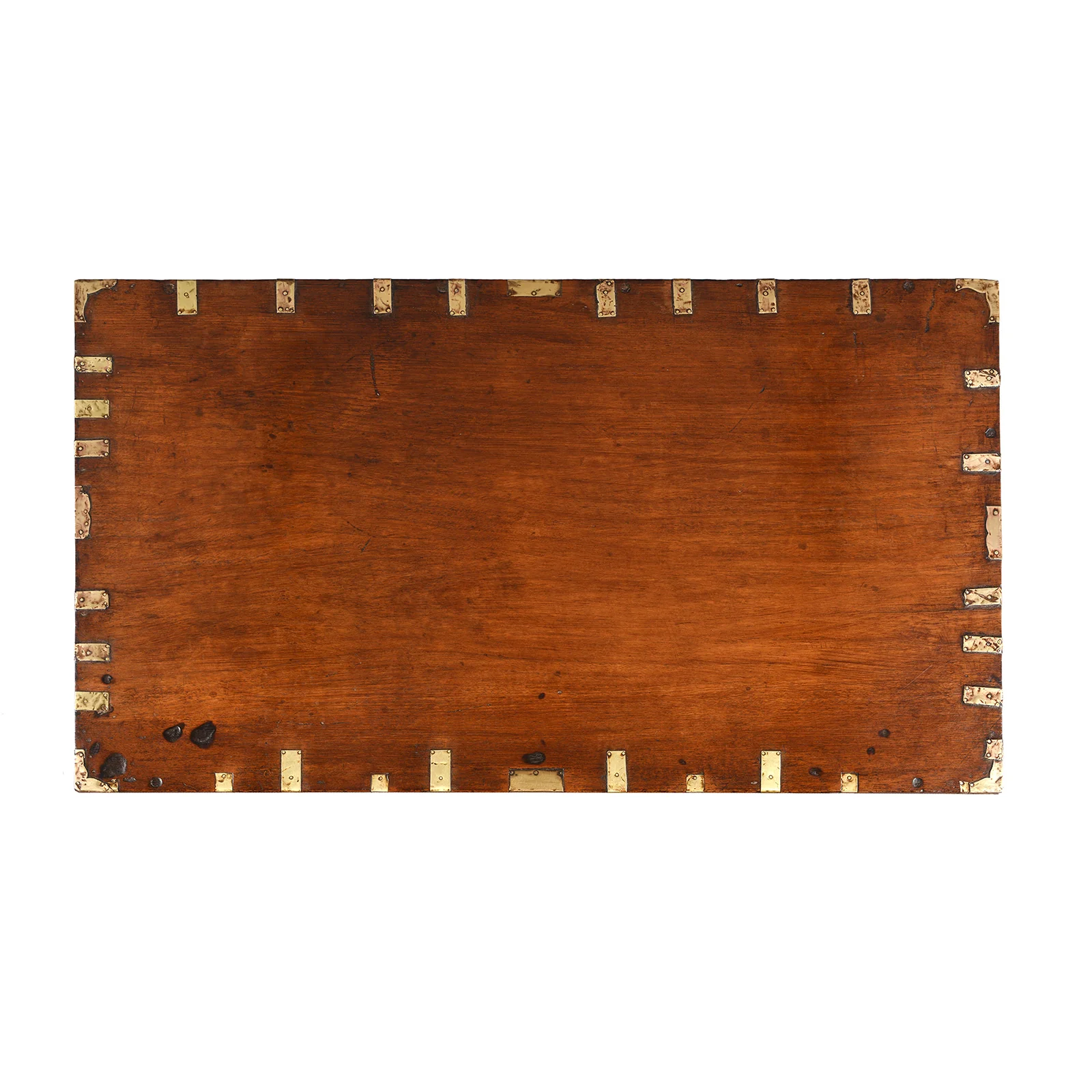 Brass Bound Teak Military Chest From Burma - 19th Century - Image 5