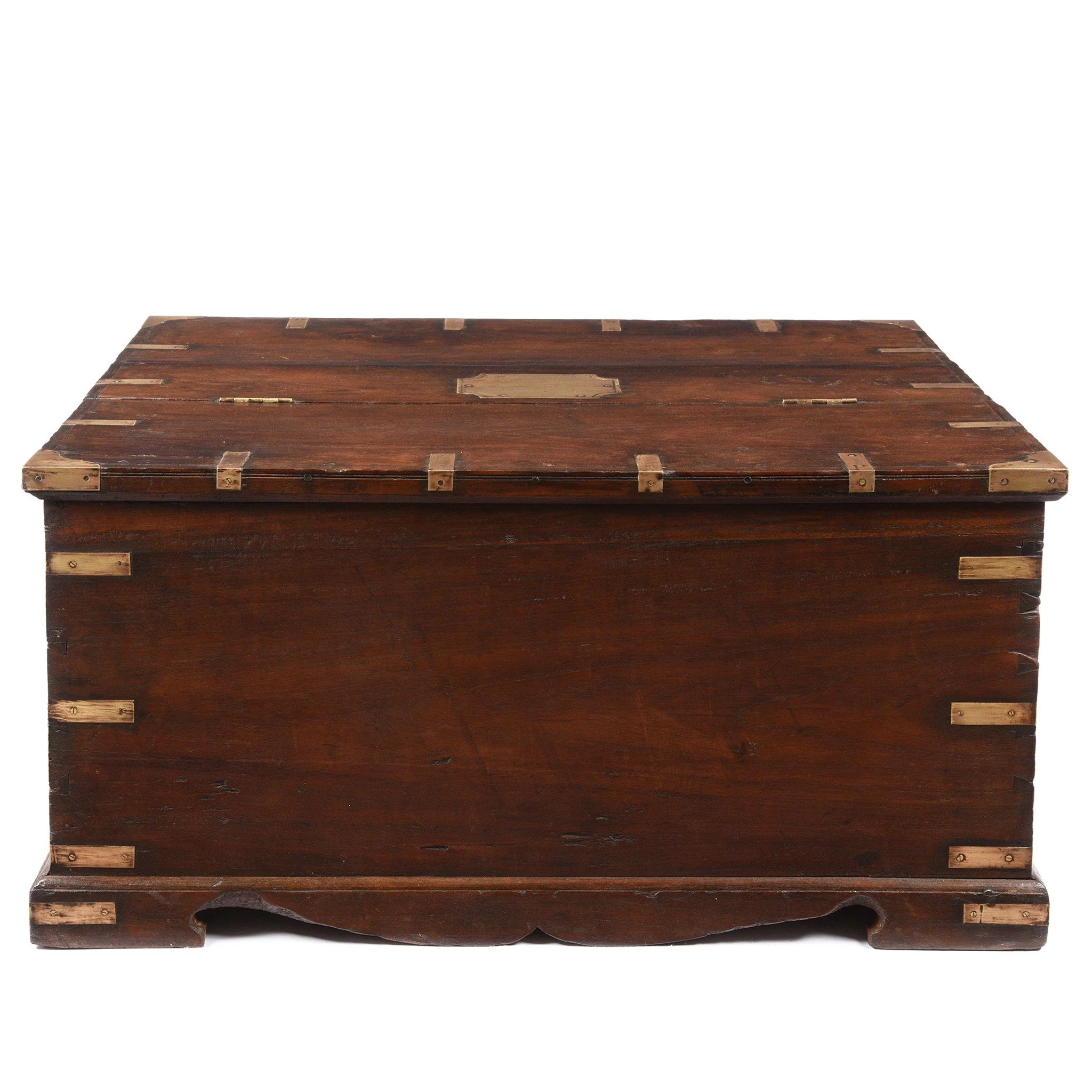 Brass Bound Teak Indian Campaign Chest, Rajasthan -19thC - Image 10