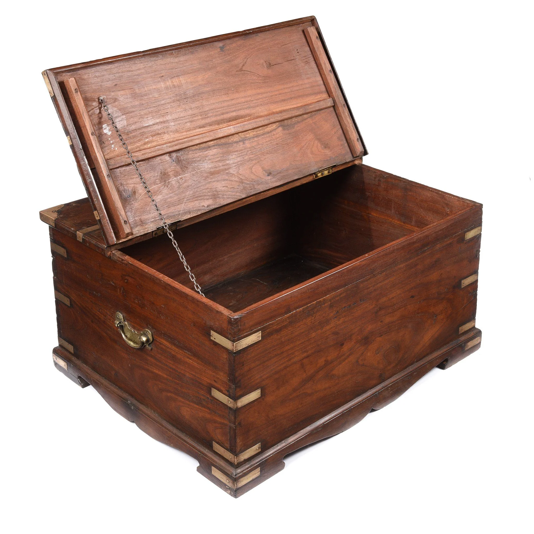 Brass Bound Teak Indian Campaign Chest, Rajasthan -19thC - Image 7