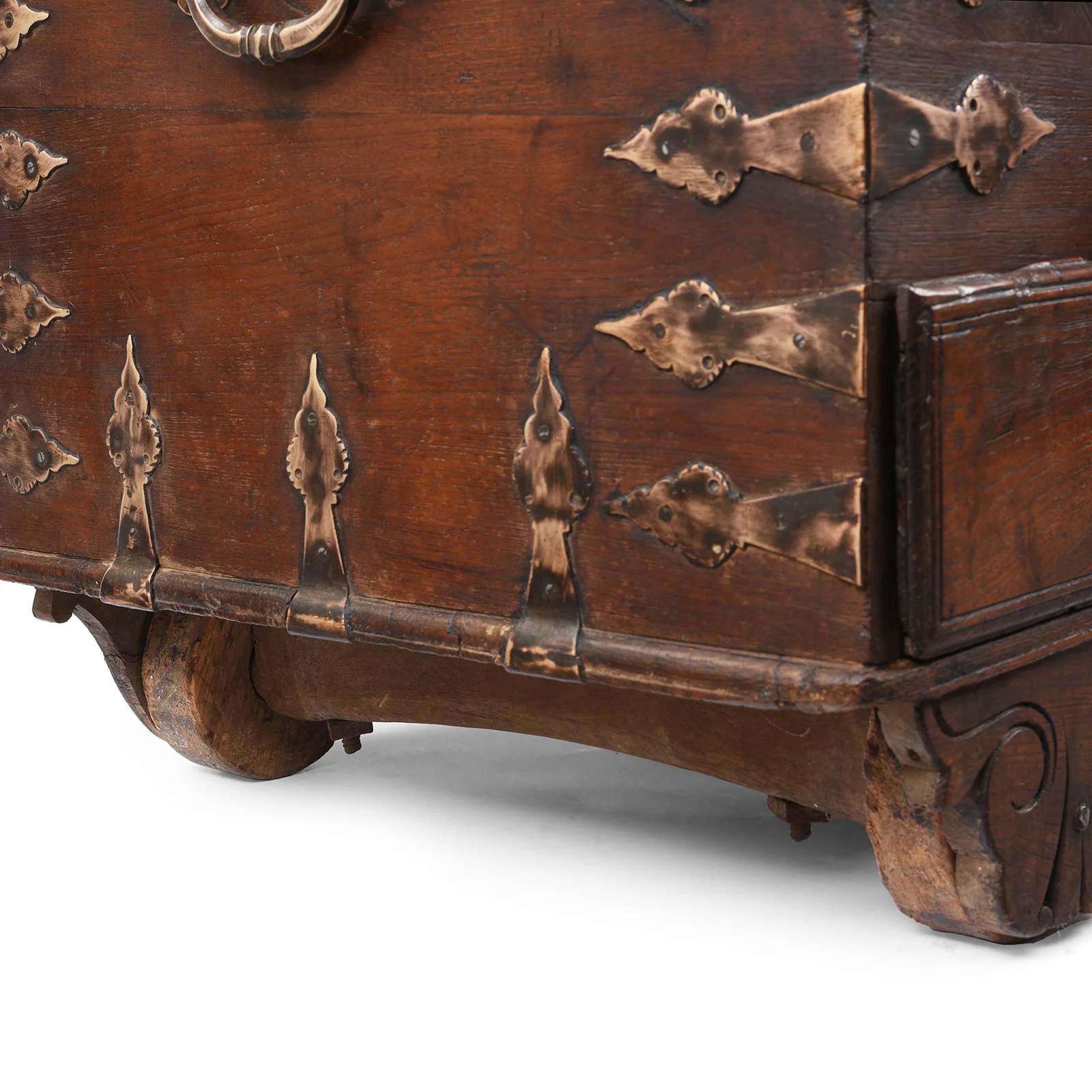 Brass Bound Indian Teak Chest - 18th Century - Image 12