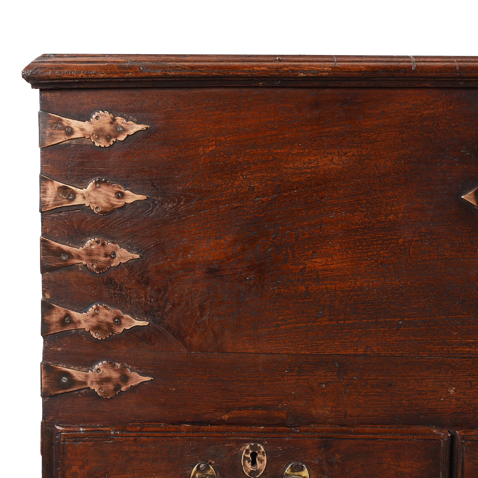 Brass Bound Indian Teak Chest - 18th Century - Image 2