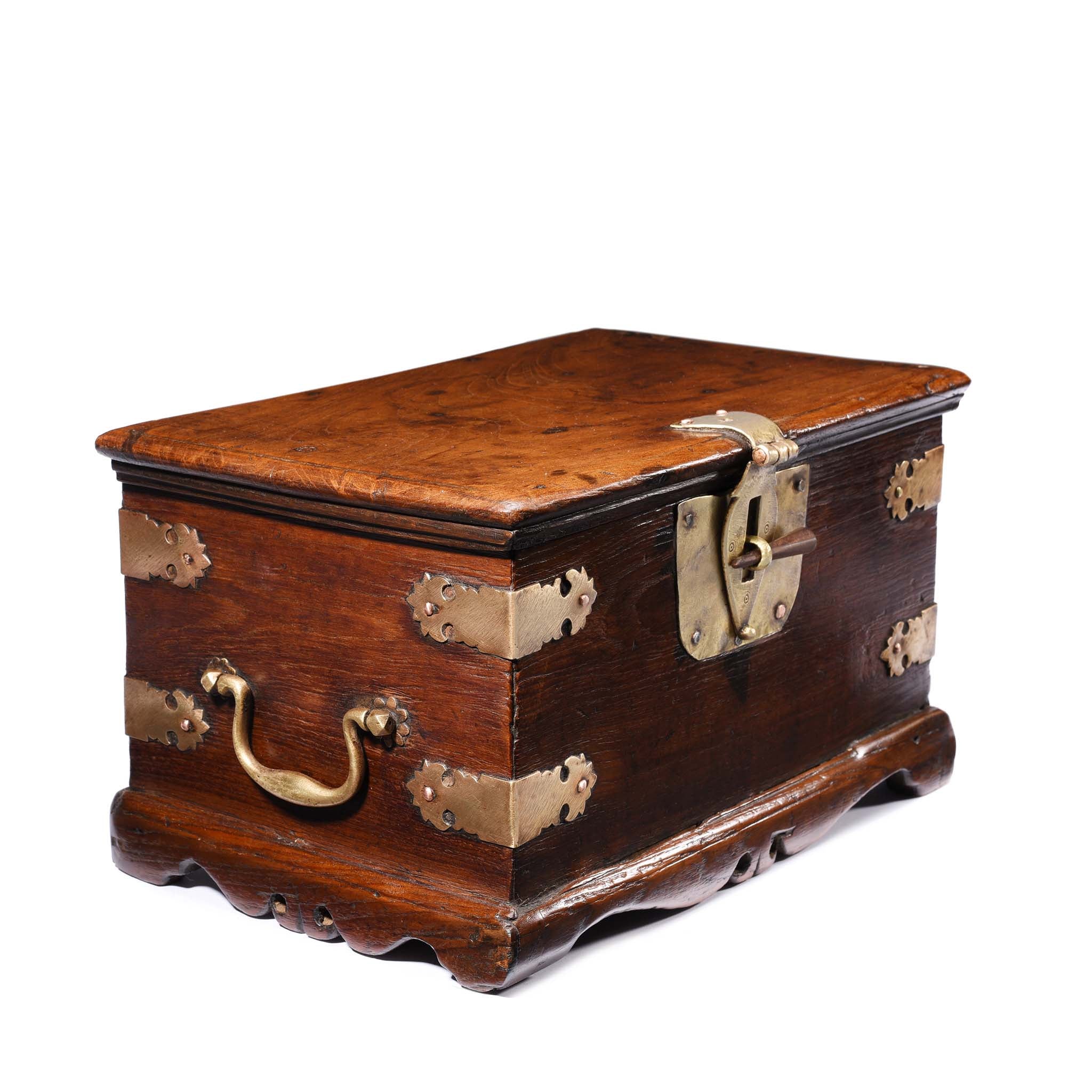 Brass Bound Teak Chest - 19thC - Image 2