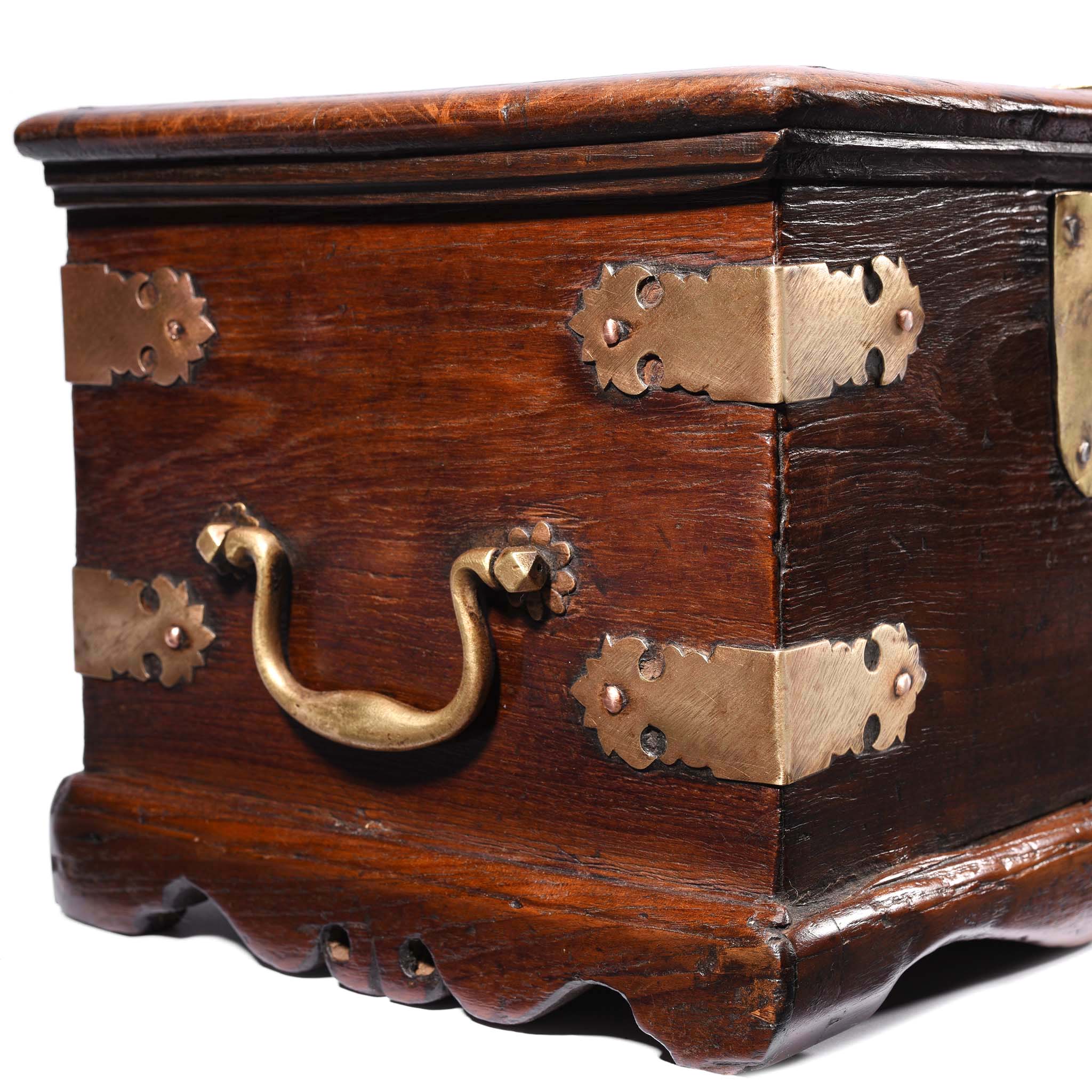 Brass Bound Teak Chest - 19thC - Image 3