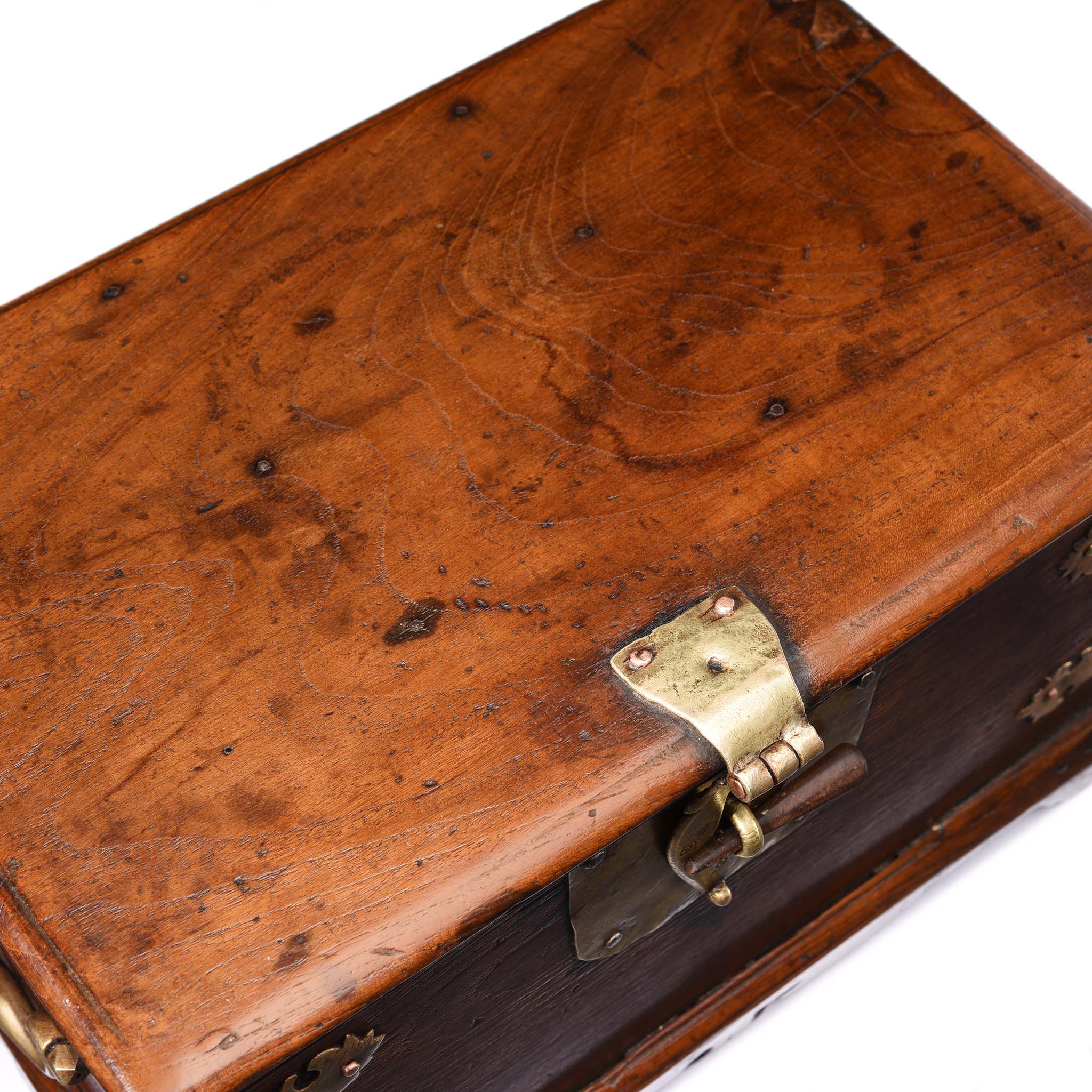 Brass Bound Teak Chest - 19thC - Image 5