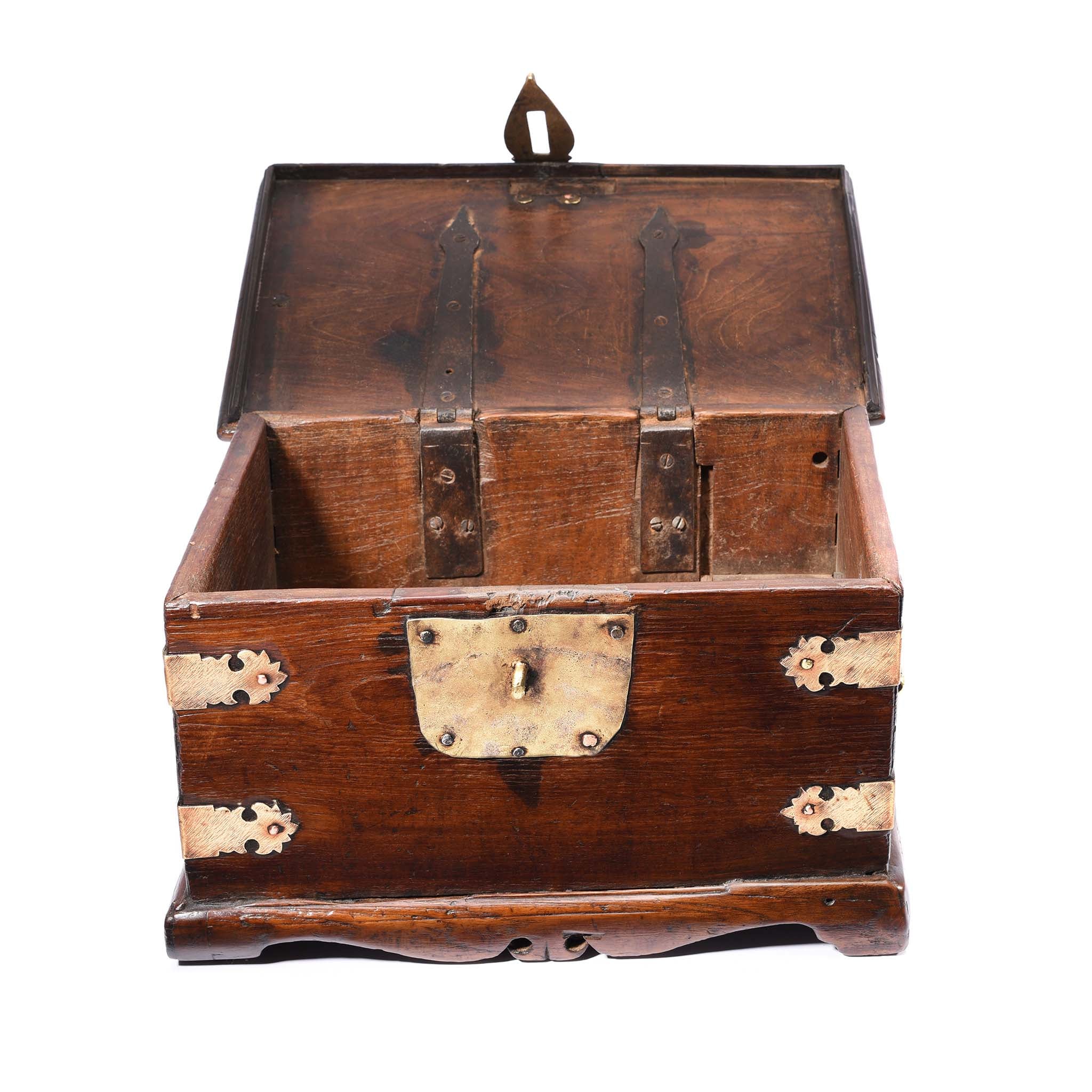 Brass Bound Teak Chest - 19thC - Image 6