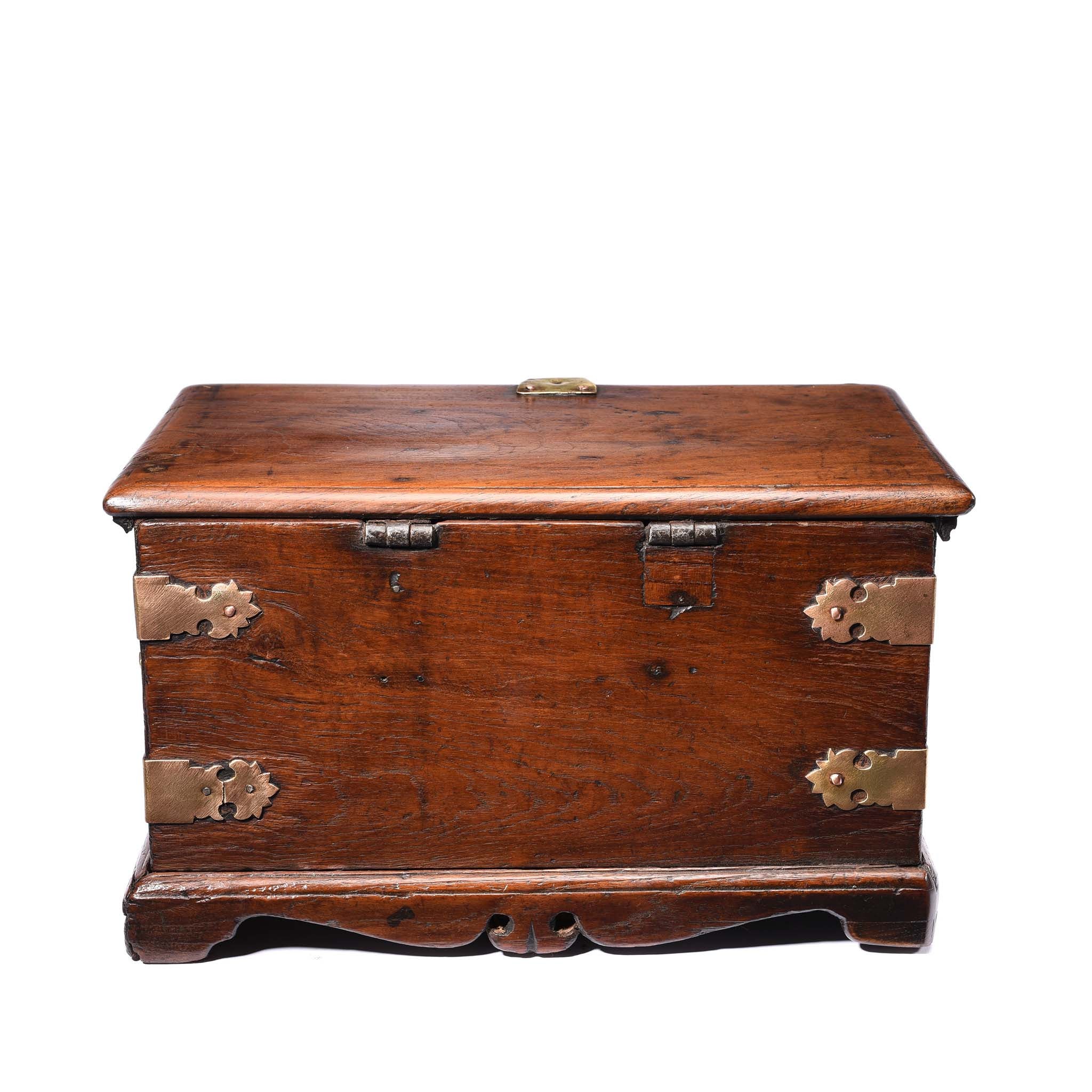 Brass Bound Teak Chest - 19thC - Image 8