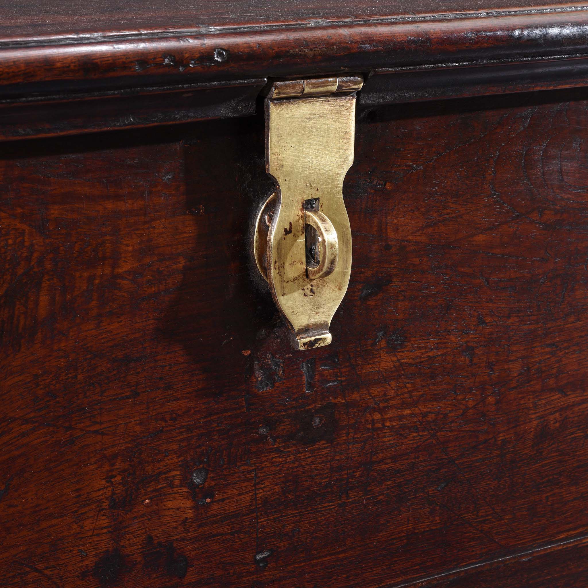 Brass Bound Indian Teak Chest - 19th Century - Image 6