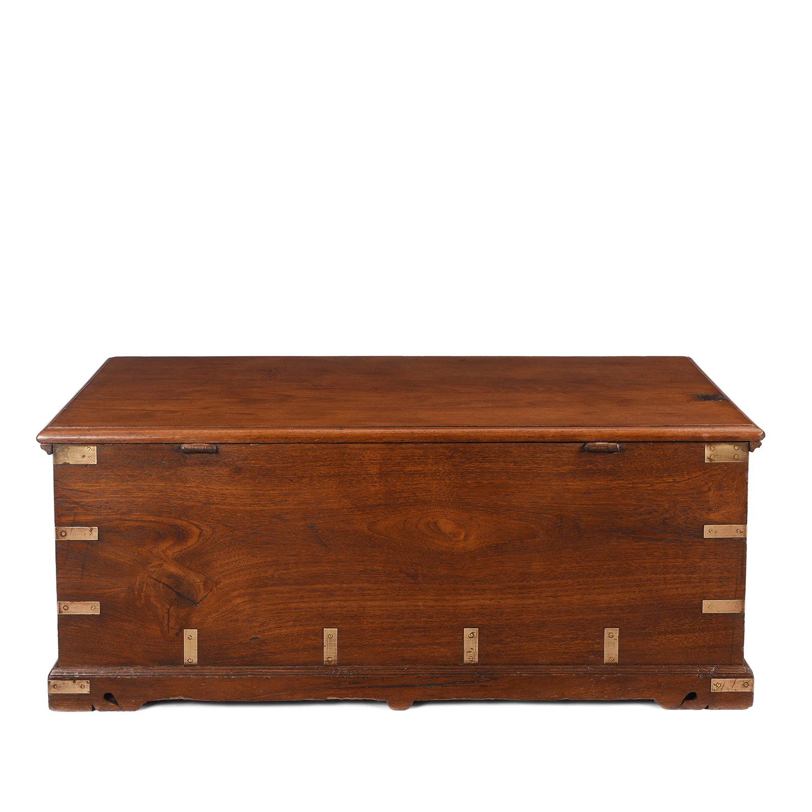 Brass Bound Teak Chest From Gujarat - 19th Century - Image 12