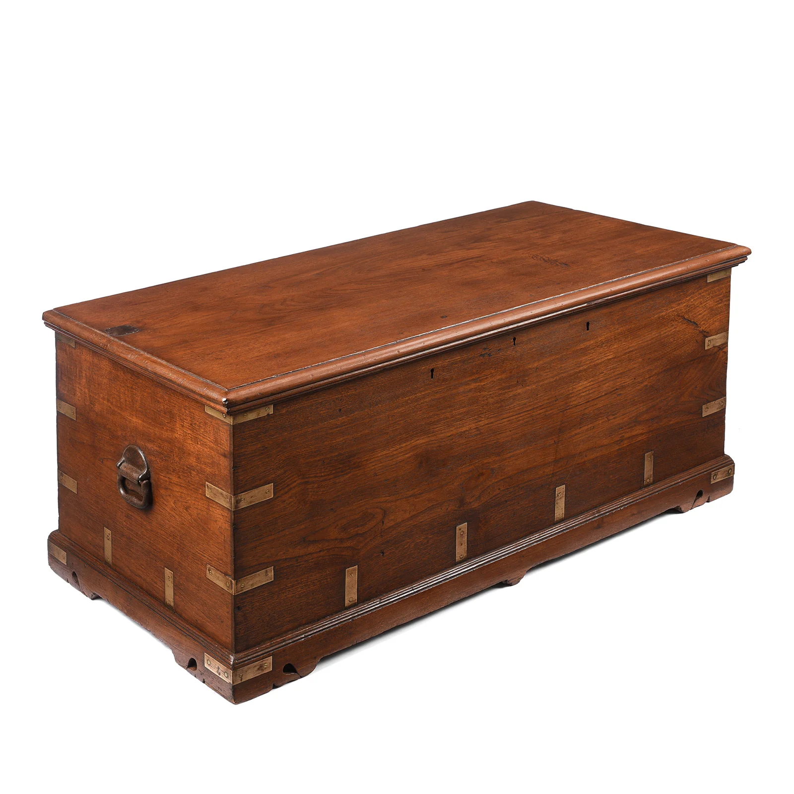 Brass Bound Teak Chest From Gujarat - 19th Century - Image 3