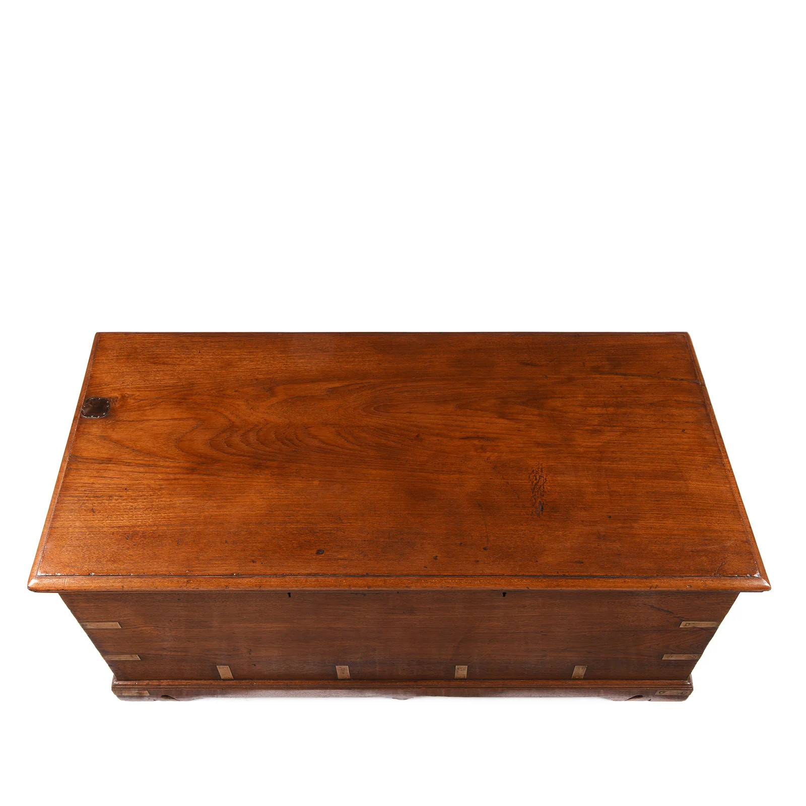 Brass Bound Teak Chest From Gujarat - 19th Century - Image 5