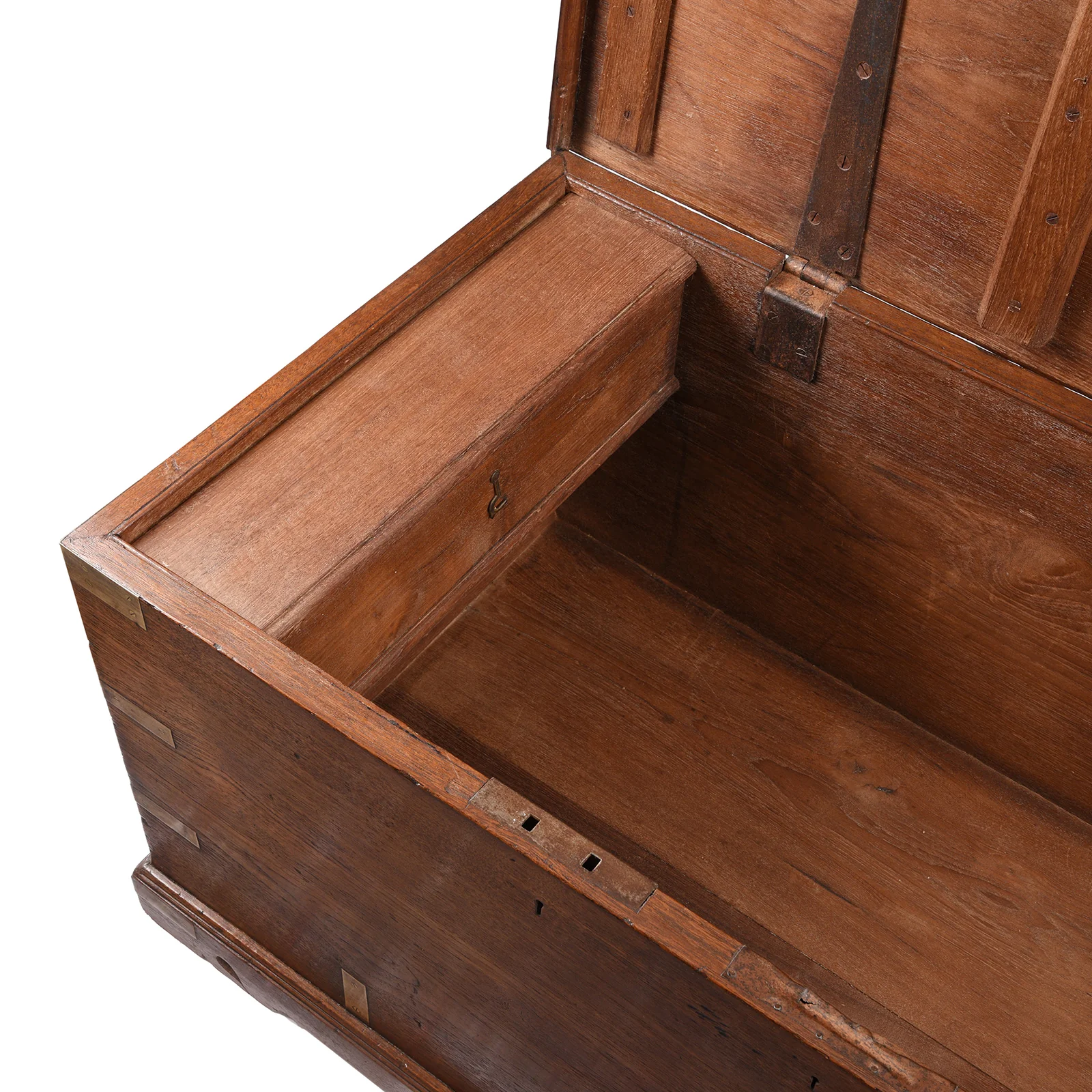 Brass Bound Teak Chest From Gujarat - 19th Century - Image 7