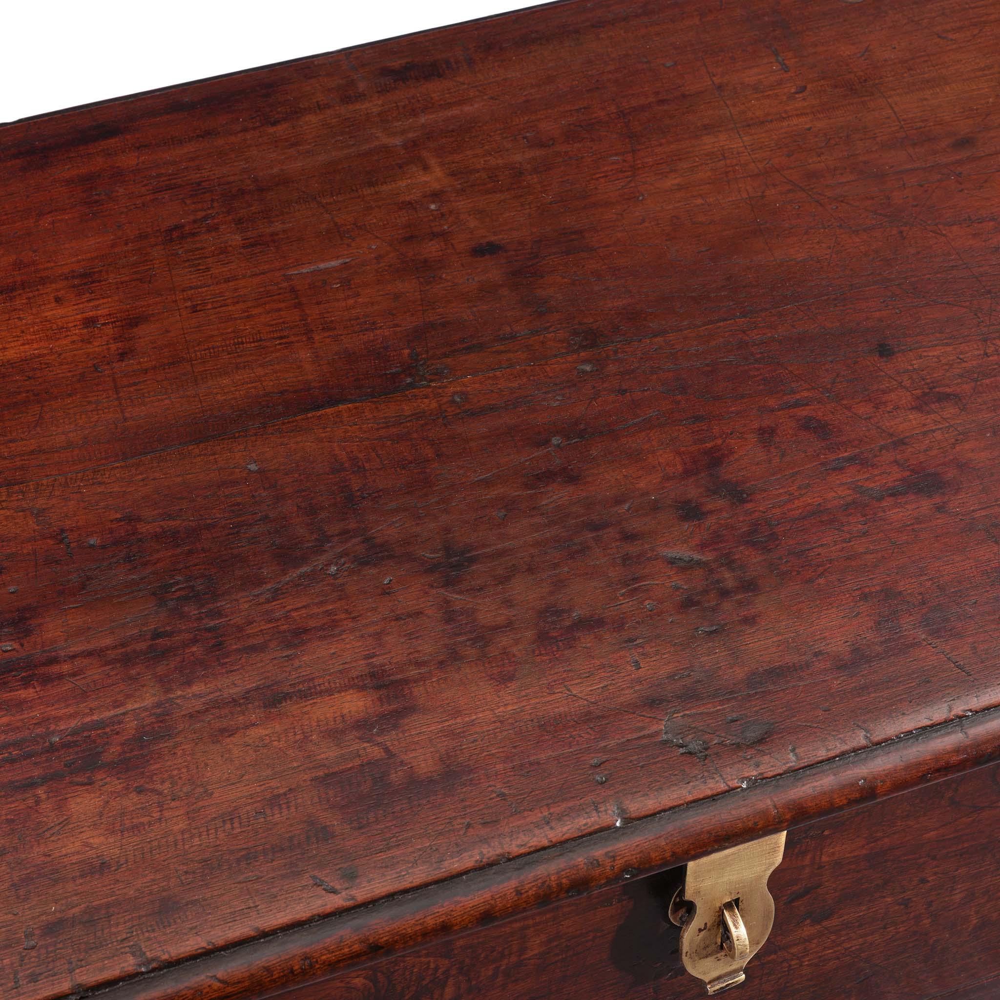 Brass Bound Indian Teak Chest - 19th Century - Image 7