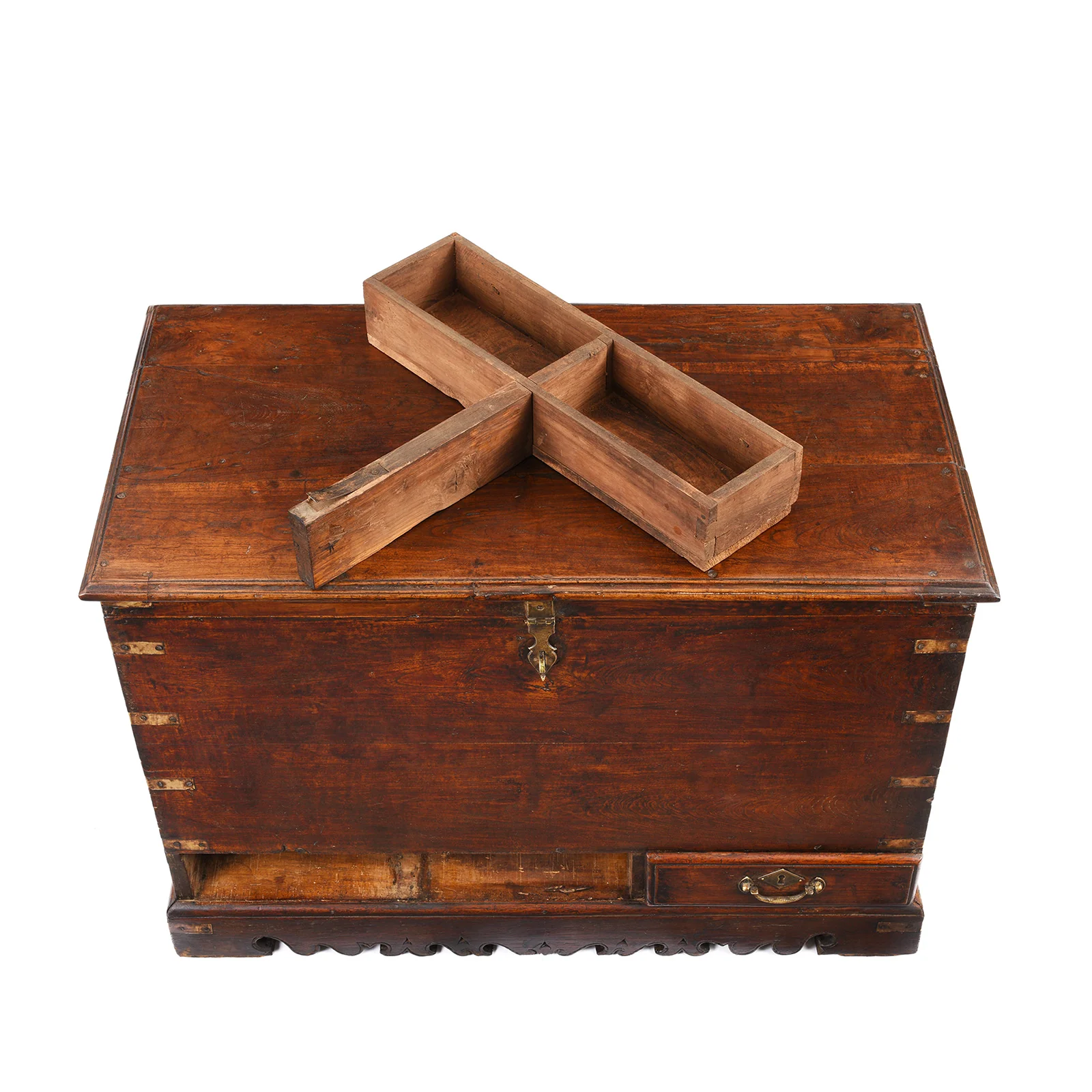 Brass Bound Indian Chest With Secret Compartment - 19th Century - Image 11