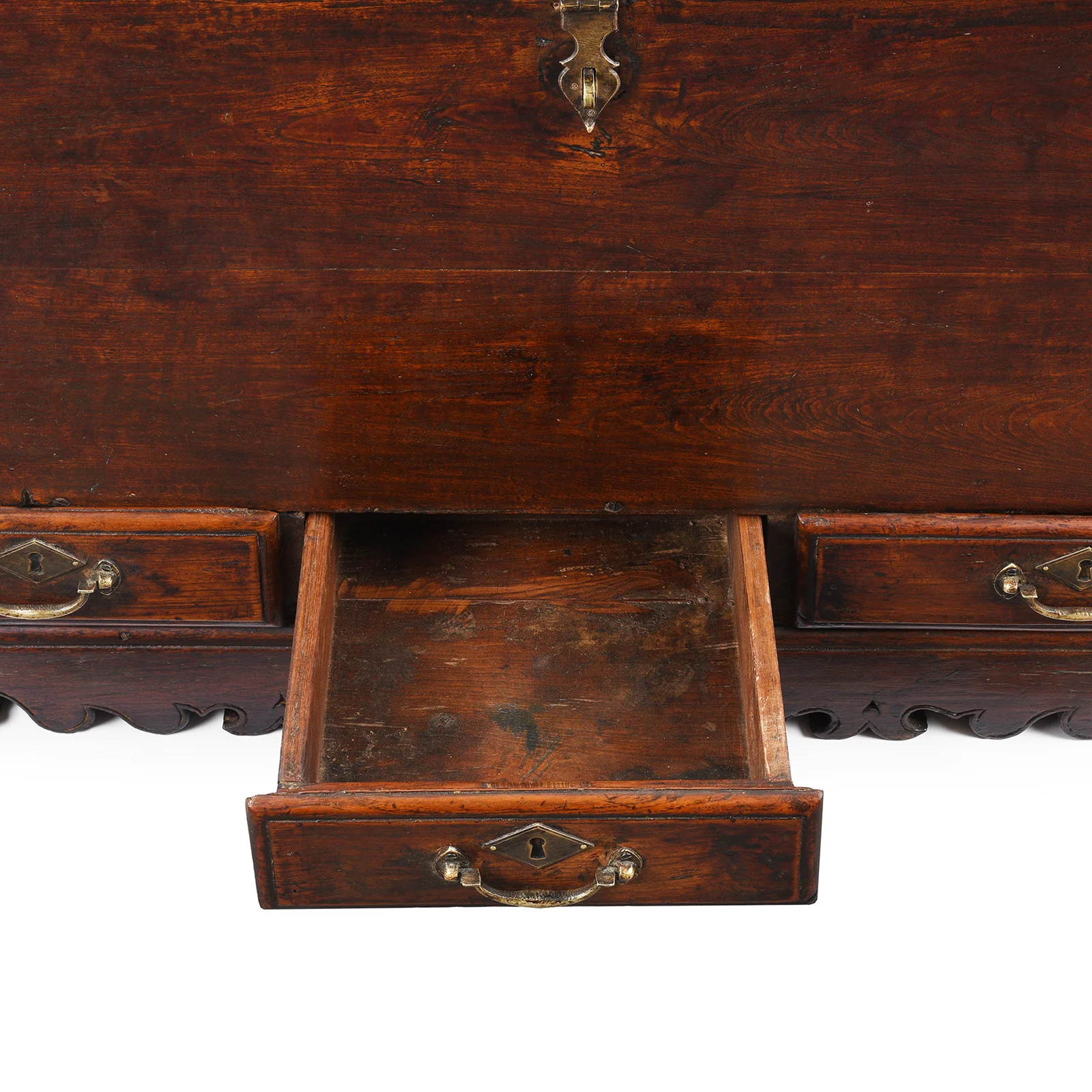 Brass Bound Indian Chest With Secret Compartment - 19th Century - Image 6