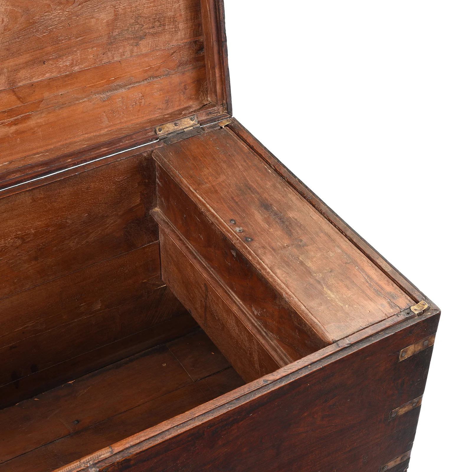 Brass Bound Indian Chest With Secret Compartment - 19th Century - Image 8