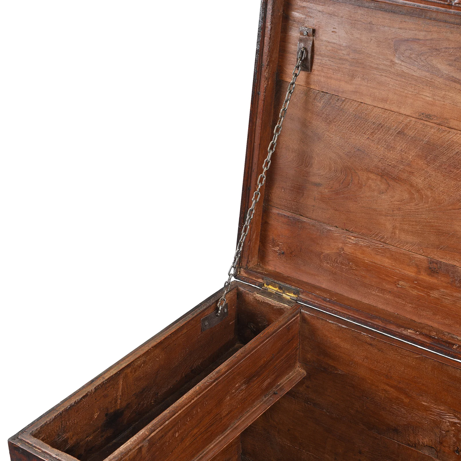 Brass Bound Indian Chest With Secret Compartment - 19th Century - Image 9