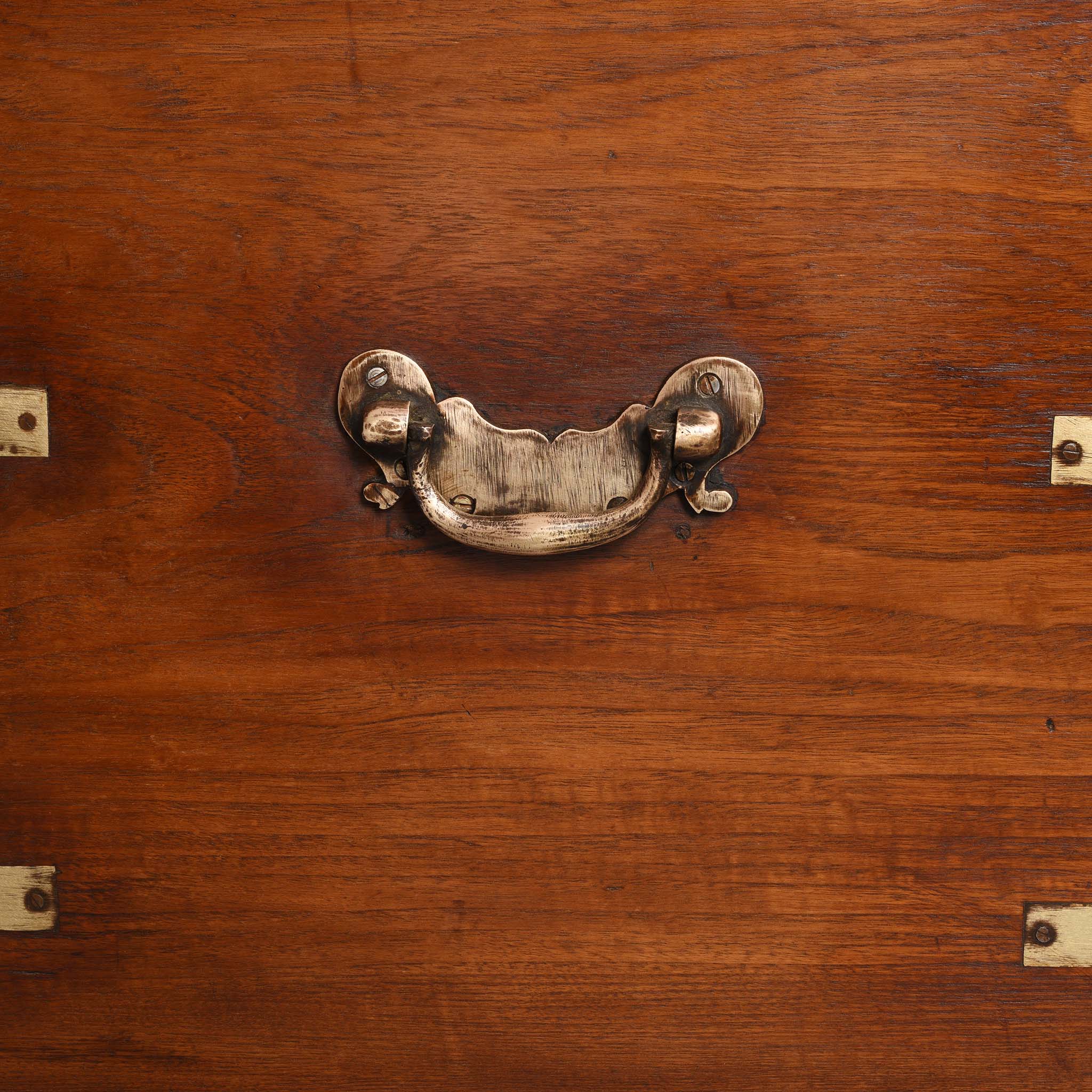 Brass Bound Teak Chest From India - 19thC - Image 10
