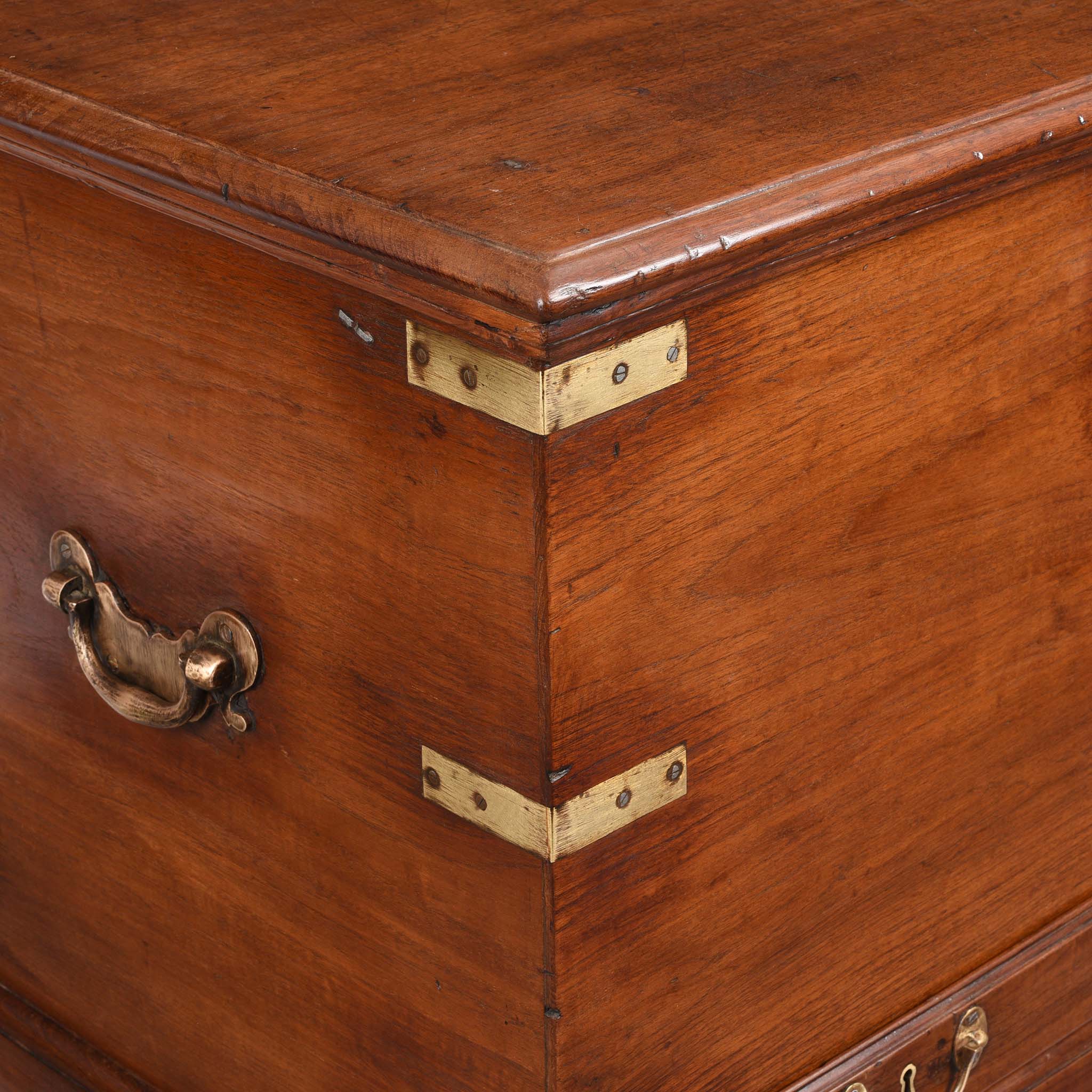 Brass Bound Teak Chest From India - 19thC - Image 11