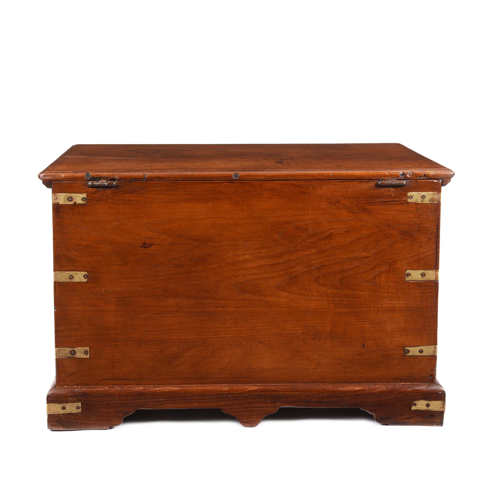 Brass Bound Teak Chest From India - 19thC - Image 14