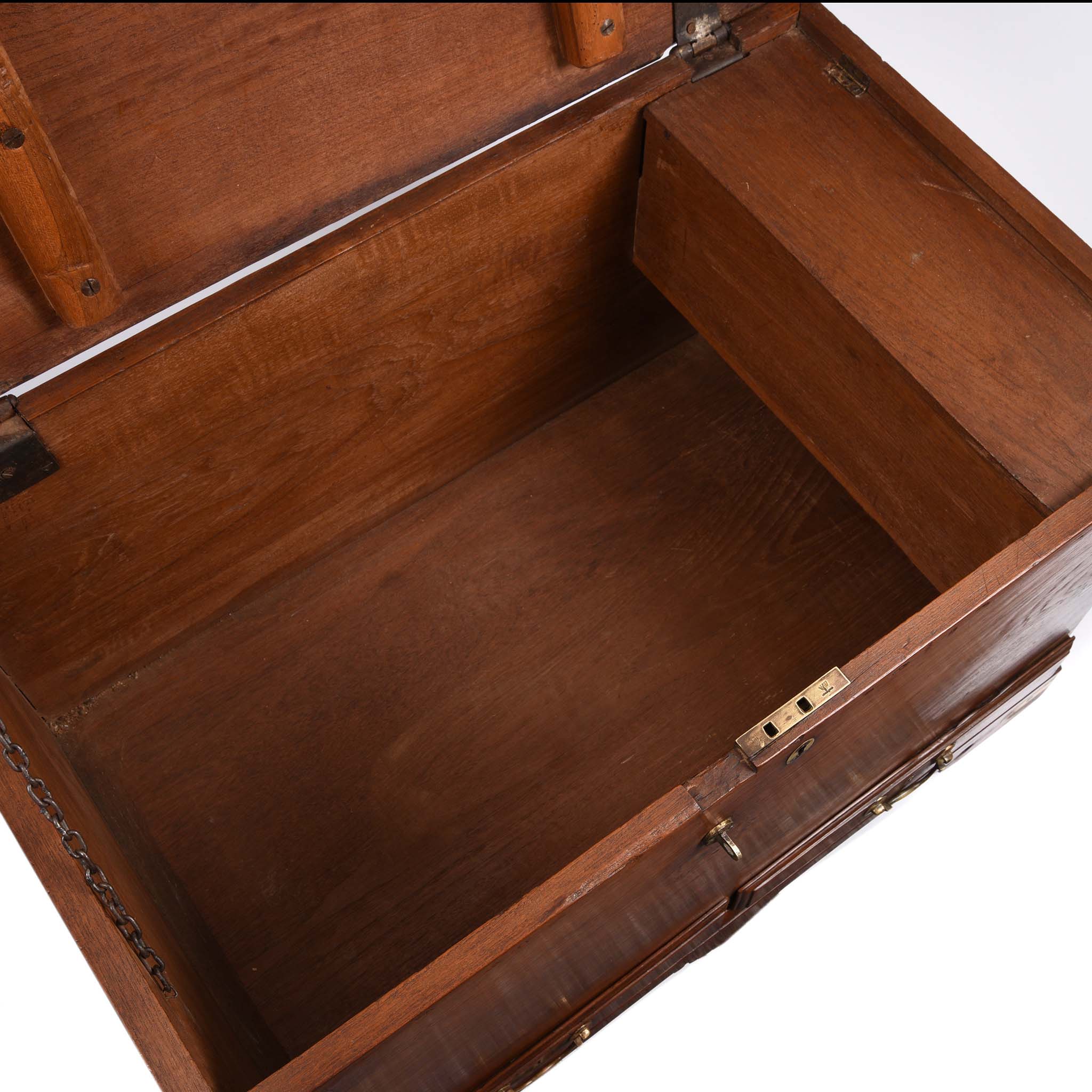 Brass Bound Teak Chest From India - 19thC - Image 6