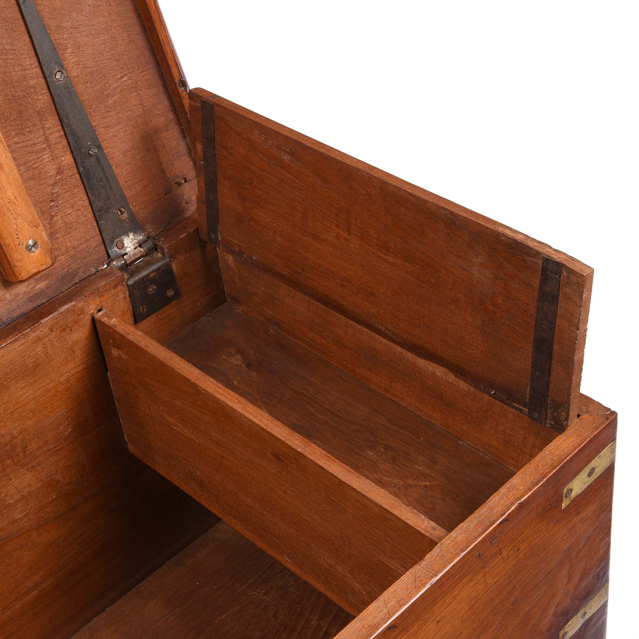 Brass Bound Teak Chest From India - 19thC - Image 7