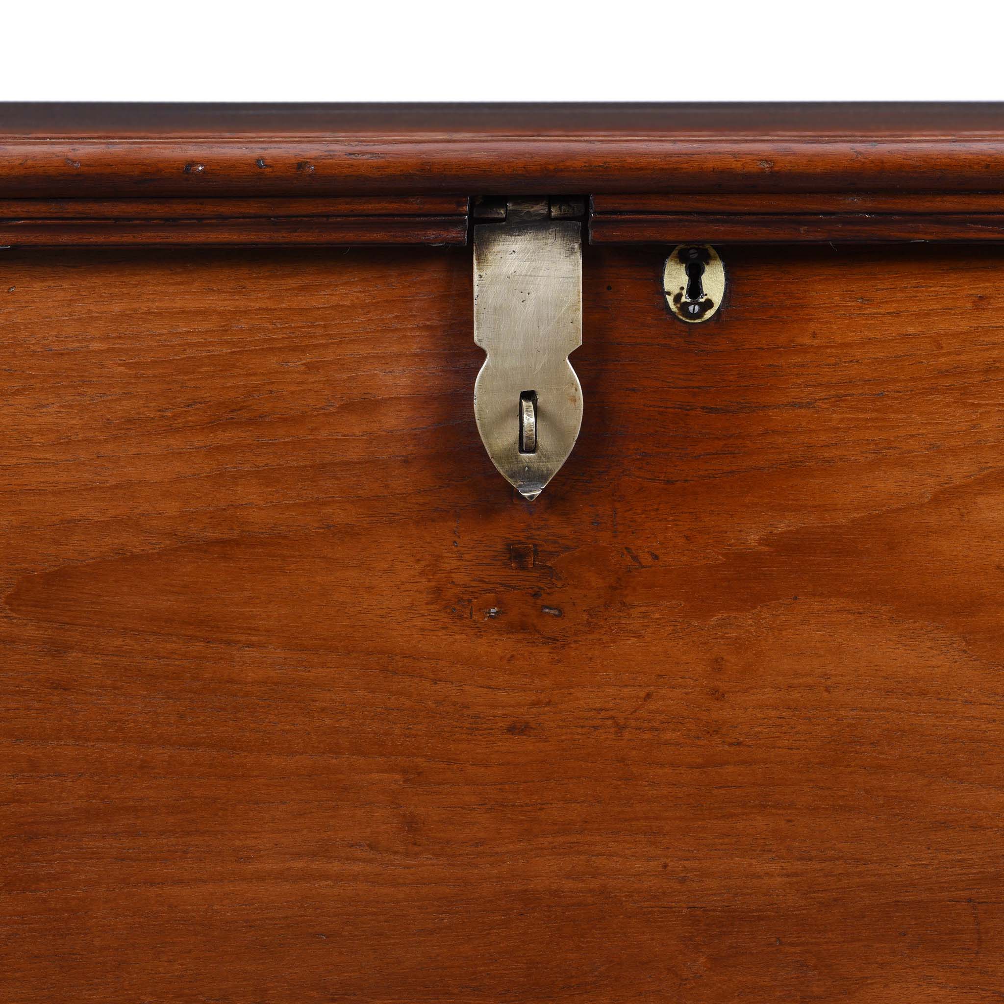 Brass Bound Teak Chest From India - 19thC - Image 8