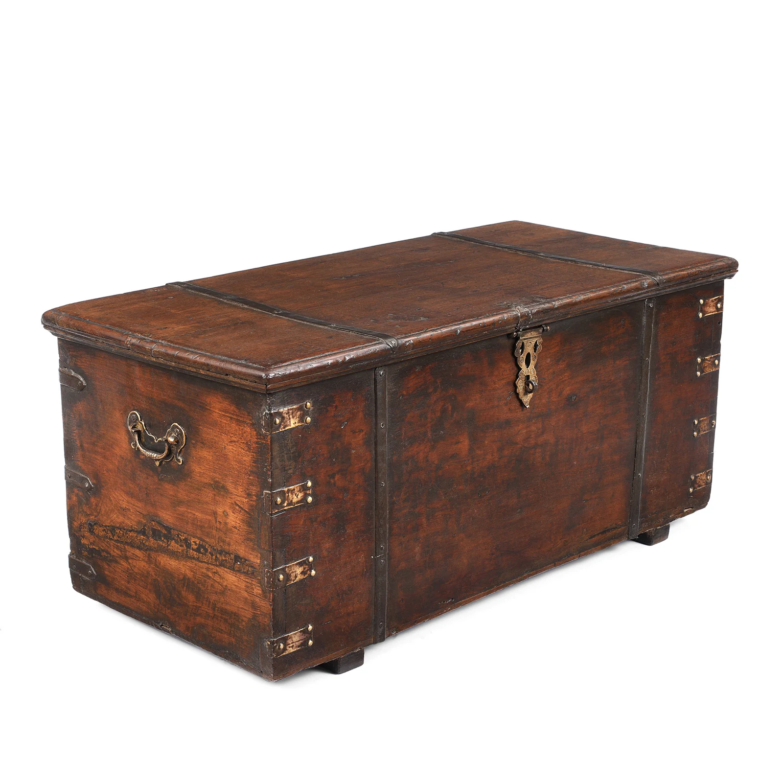 Brass Bound Teak Chest From Kutch - 19th Century - Image 2