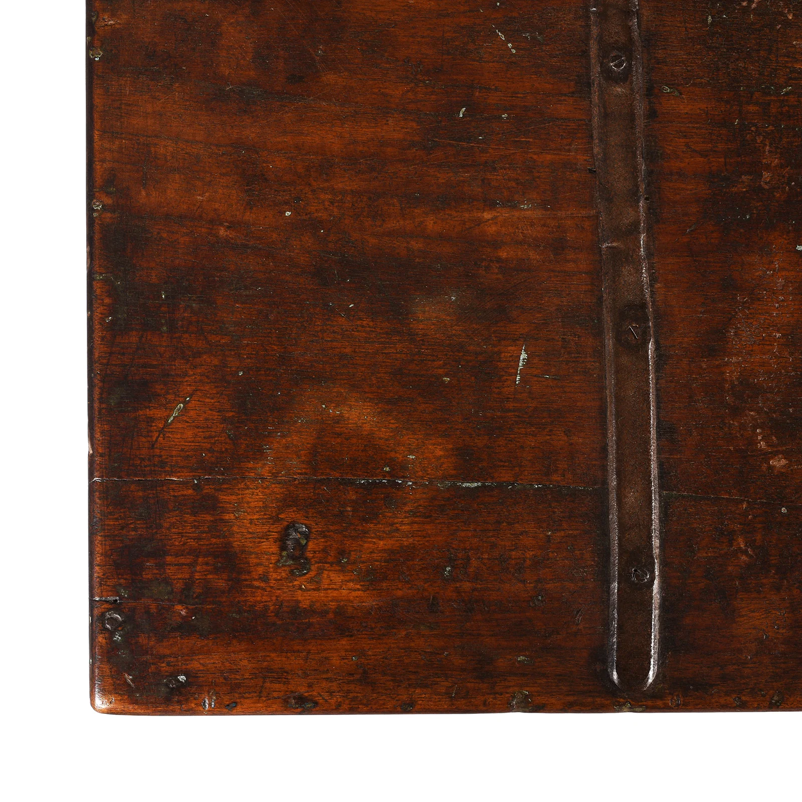 Brass Bound Teak Chest From Gujarat - 19th Century (With Secret Compartment) - Image 12