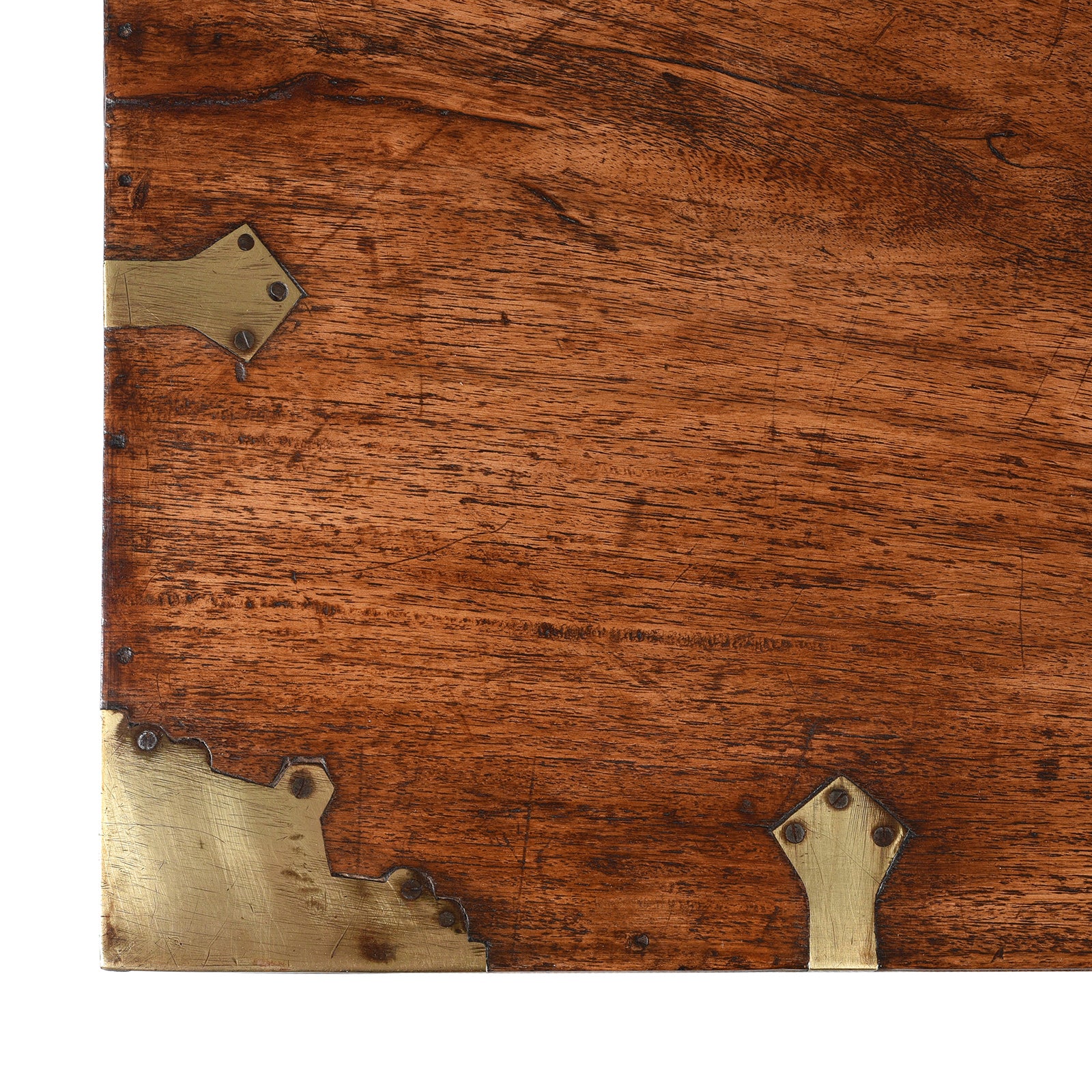 Brass Bound Teak Indian Military Chest -19th Century - Image 8
