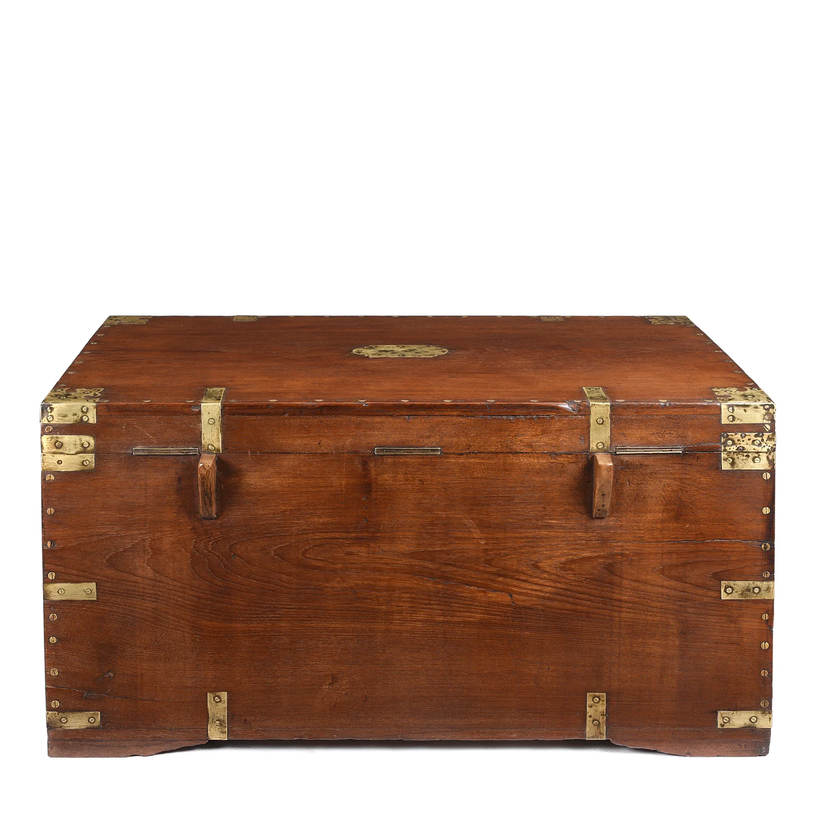 Brass Bound Teak Indian Military Chest -19thC - Image 12