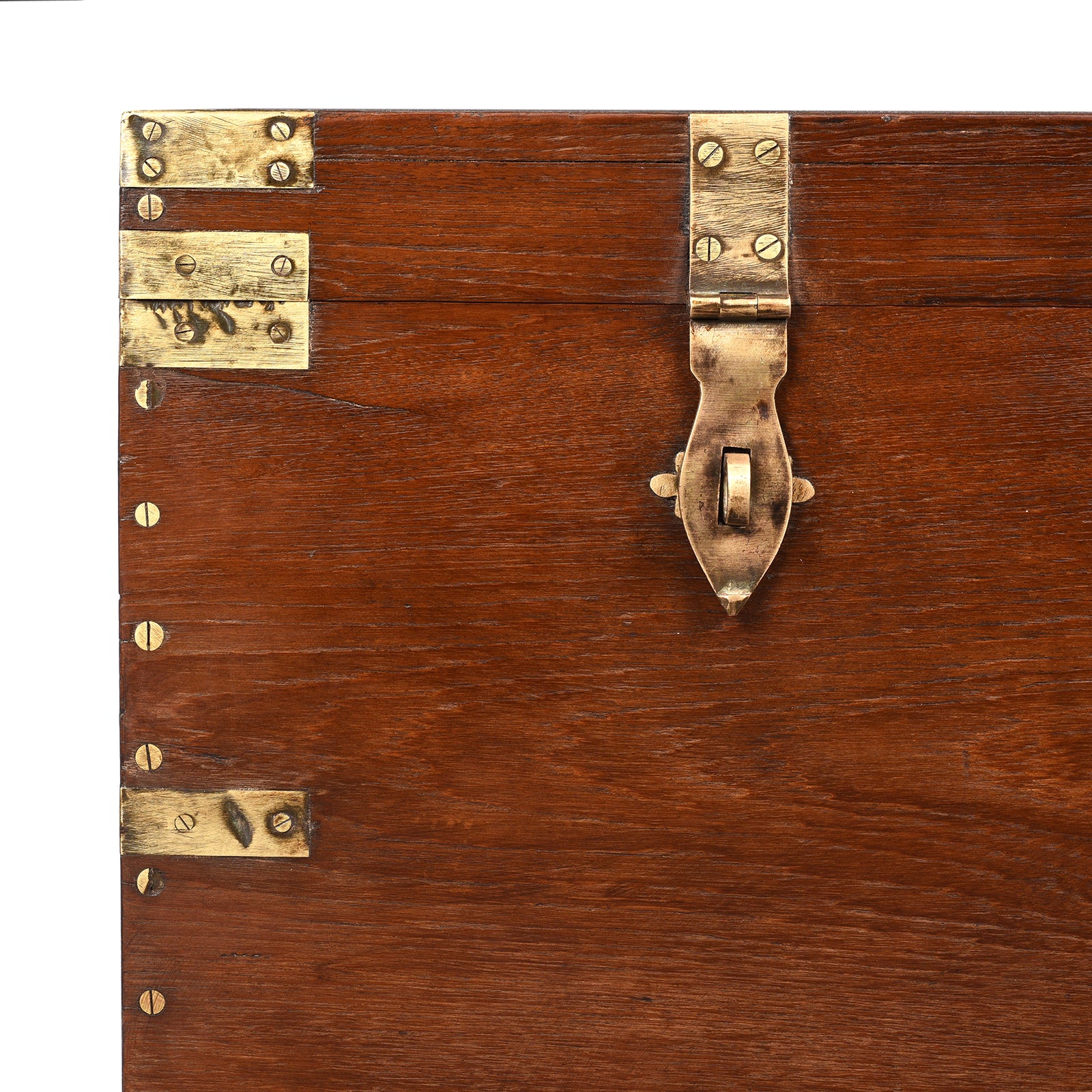 Brass Bound Teak Indian Military Chest -19thC - Image 2