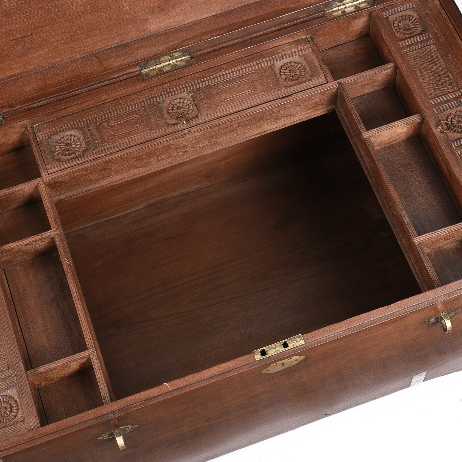 Brass Bound Teak Indian Military Chest -19thC - Image 4