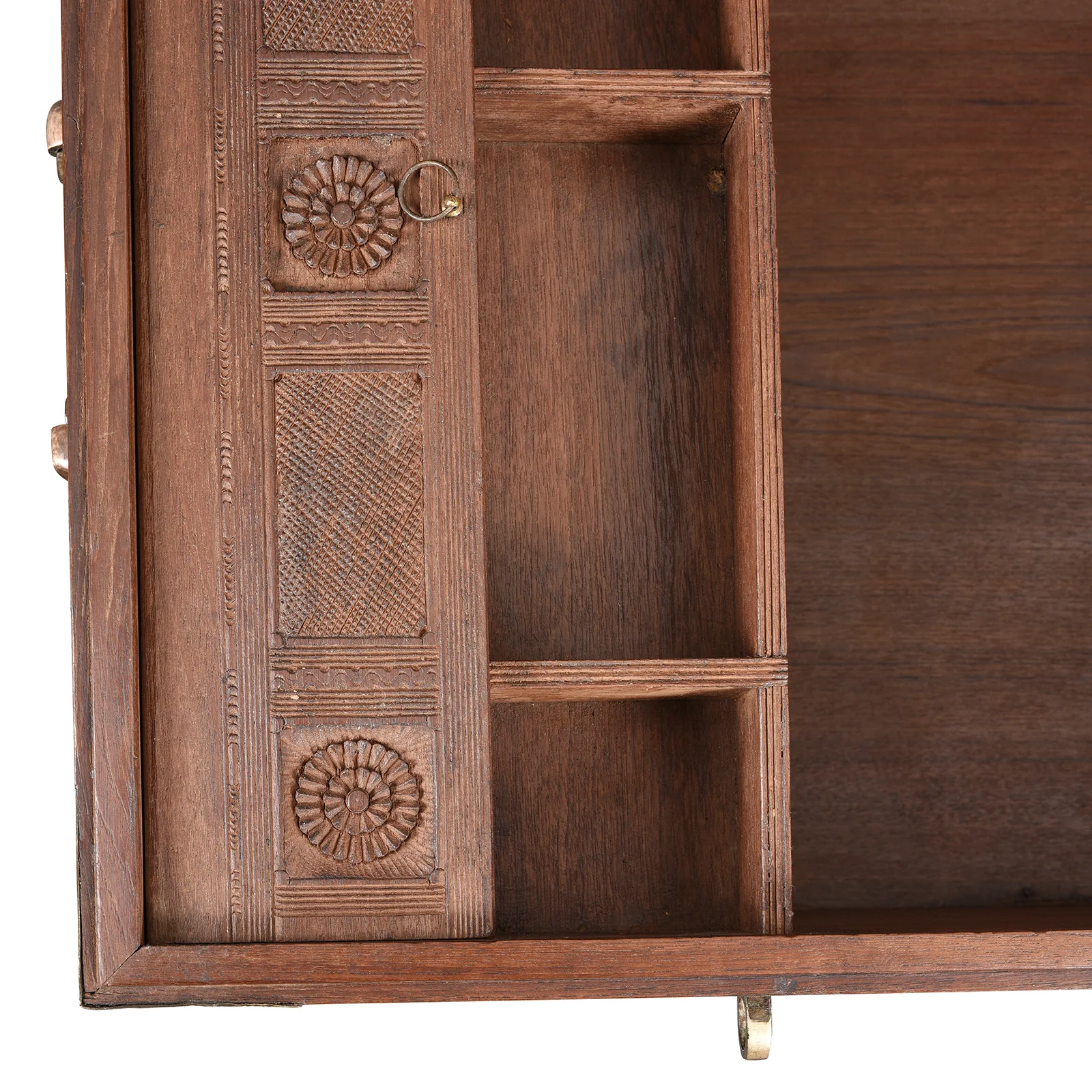 Brass Bound Teak Indian Military Chest -19thC - Image 6