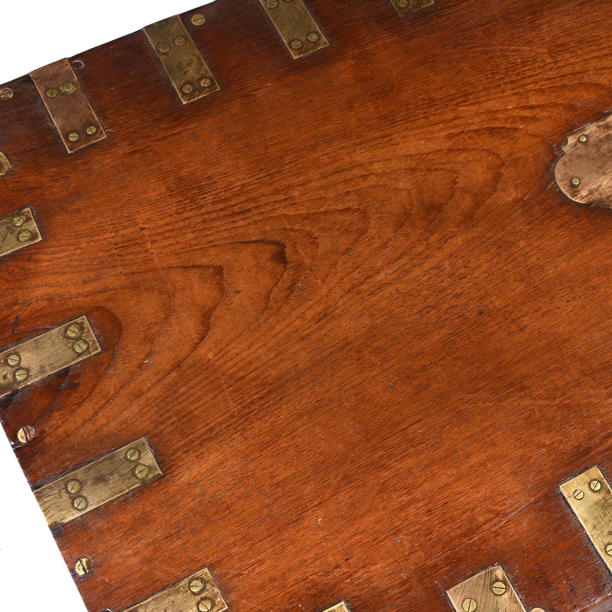Brass Bound Indian Teak Military Chest -19thC - Image 14