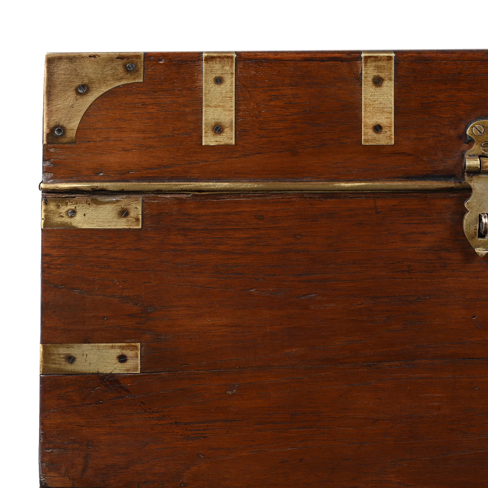Brass Bound Military Chest Belonging to JR Honeyford -19th Century - Image 7
