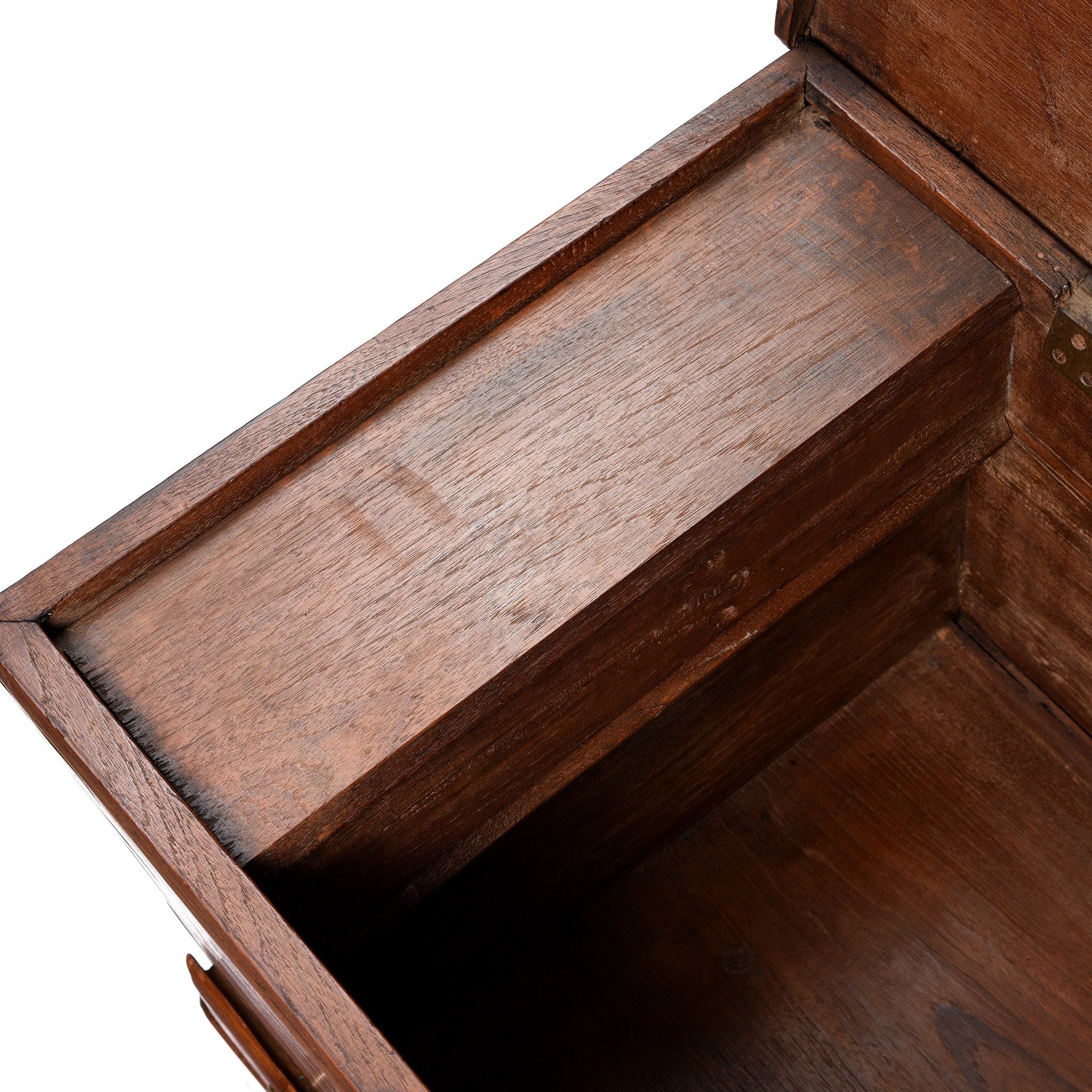 Brass Bound Teak Indian Anglo-Indian Chest, Rajasthan -19Thc - Image 12